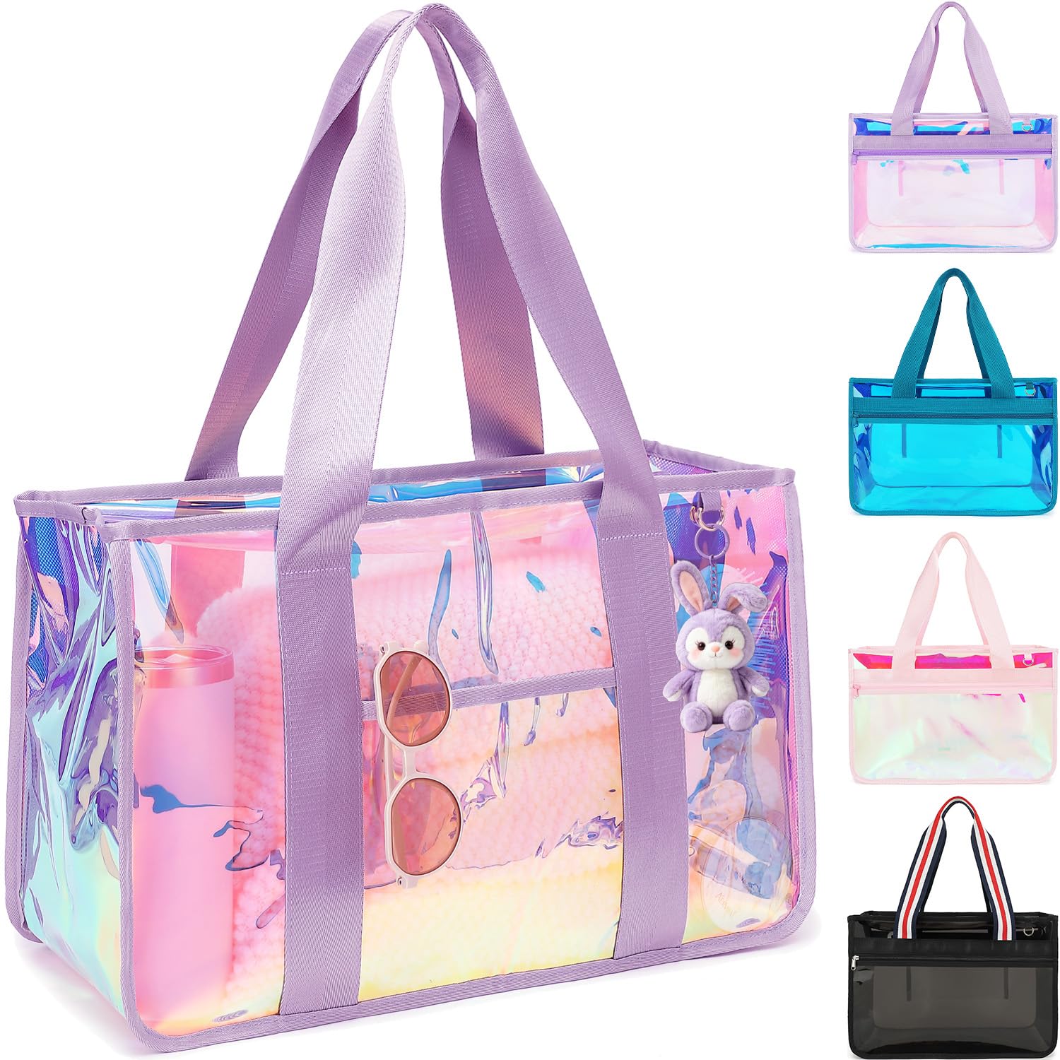 Fammart Iridescent Clear Beach Bag