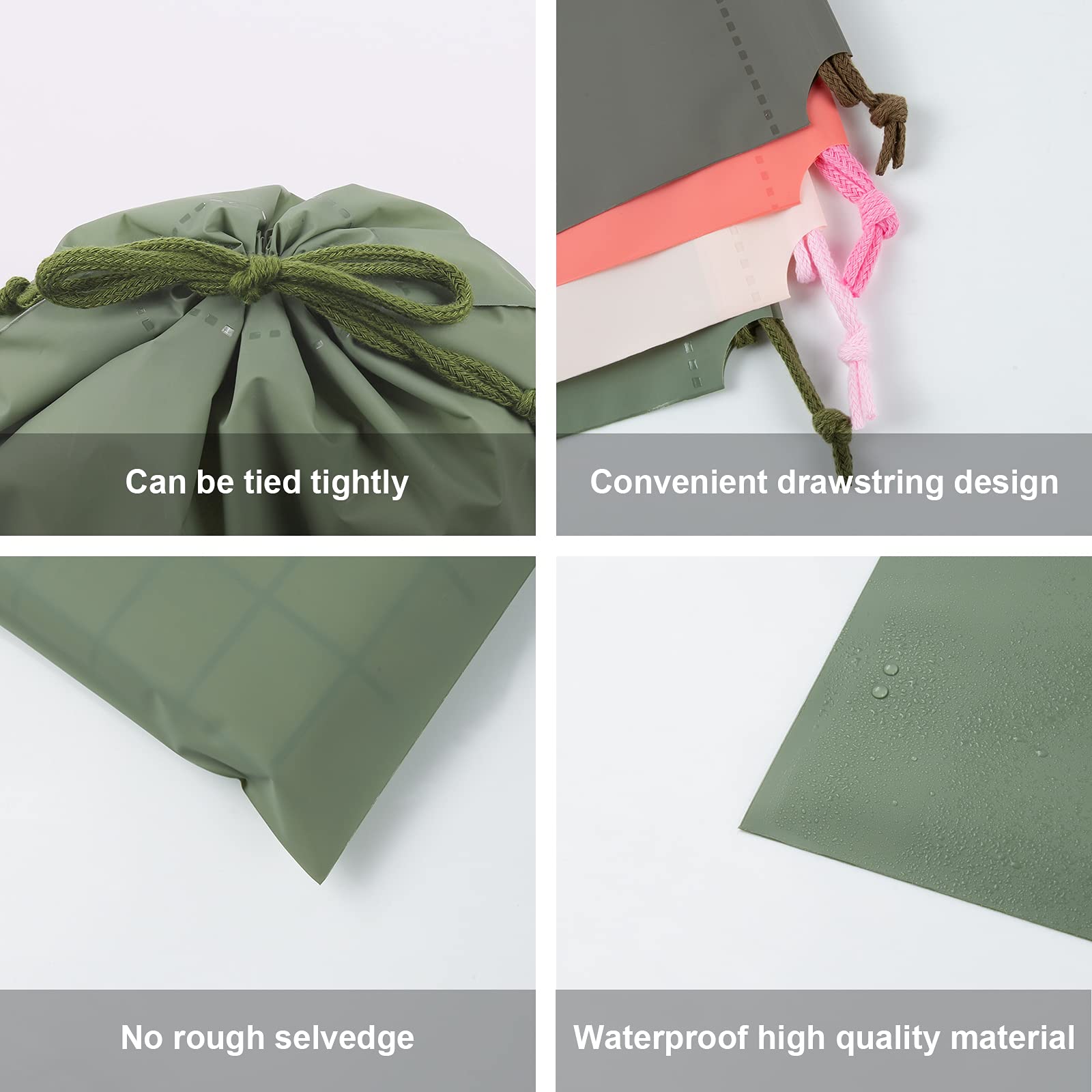 8 Pezzi Sacchetti da Viaggio Impermeabili con Coulisse, Borsa Sportiva da Simpatico Cartone Animato, con Chiusura a Cordoncino per Articoli da Toeletta