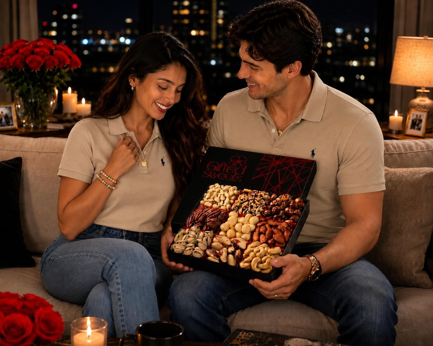 Nuts Gift Box - 9 Variety - Gourmet Nut Gift Basket - Healthy Nut Gift Tray - Holiday Premiun Gourmet Nuts