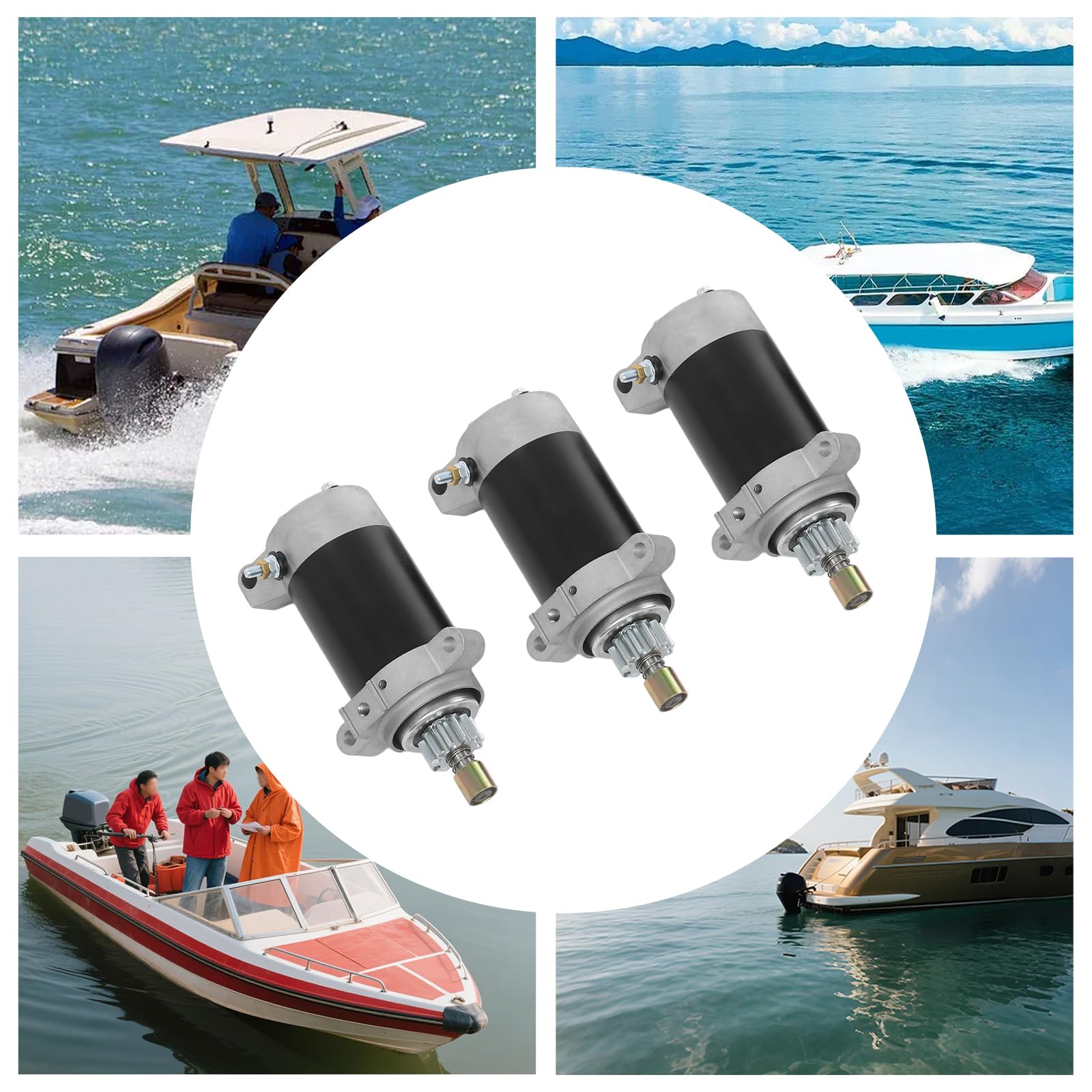 Set di 3 pezzi di ricambio per avviamento del motore fuoribordo in combinazione con F20 6AH-81800 6AH-81800-01 S108-125 410-44145 in laghi, serbatoi, zone costiere