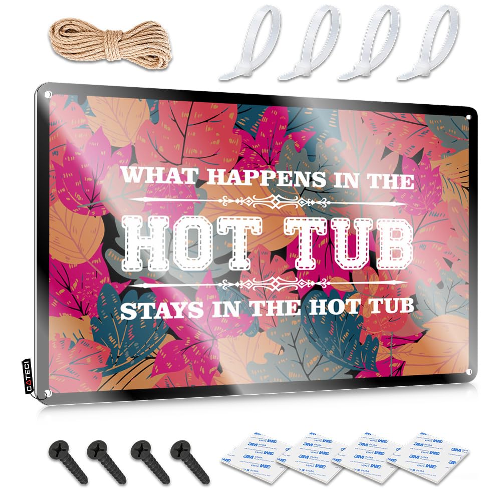 Sukecupqz Boys Colour Stuff For Room What Happens In The Hot Tub Stays In The Tin Sign(30X40cm)