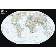 National Geographic Maps World Contemporary Wall Map - Compact - 23.25 x 16 in - Laminated