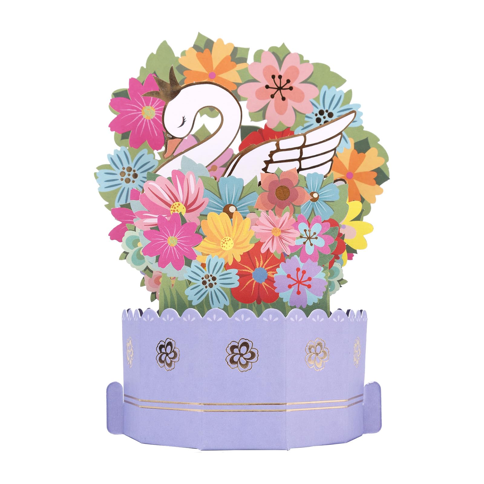 Penitue Funny 3D Swan Pop Up Card for Kids