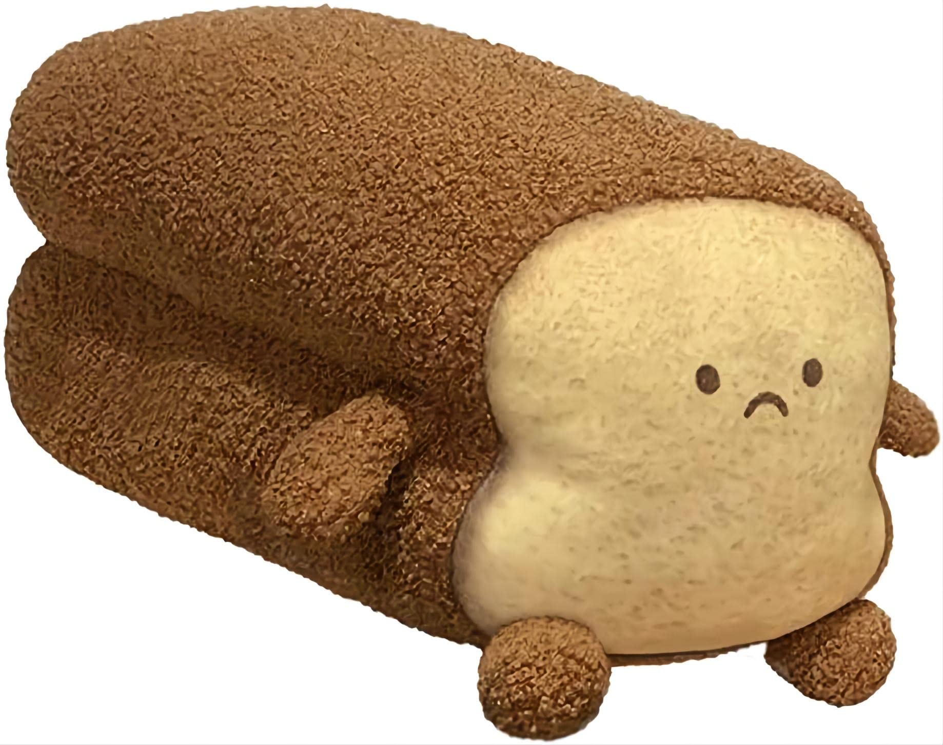 Coussin En Forme De Tranches De Pain Toast, En Peluche De Pain Souriant Coussin En Forme De Tranches De Pain Toast, En Peluche De Pain Souriant