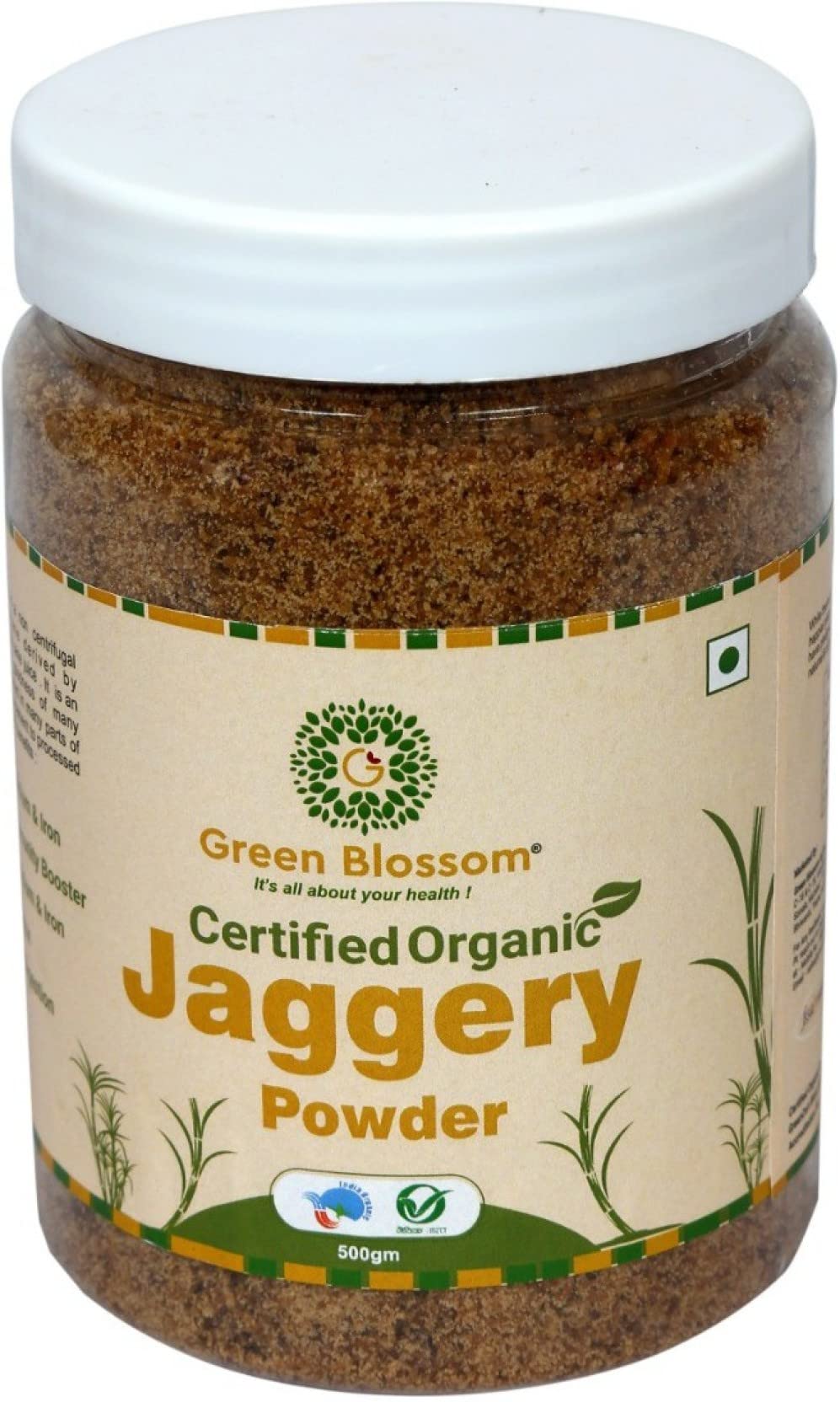 Green Blossom Organic Jaggery Powder - 500g ( Pack of 1) - Pure I Natural I Chemical-Free I Pesticide Free I Indian Sweetener I Sugarcane Jaggery I Healthy Living I Family Pack (B0BLRKY37R) Amazon Price History, Amazon Price Tracker