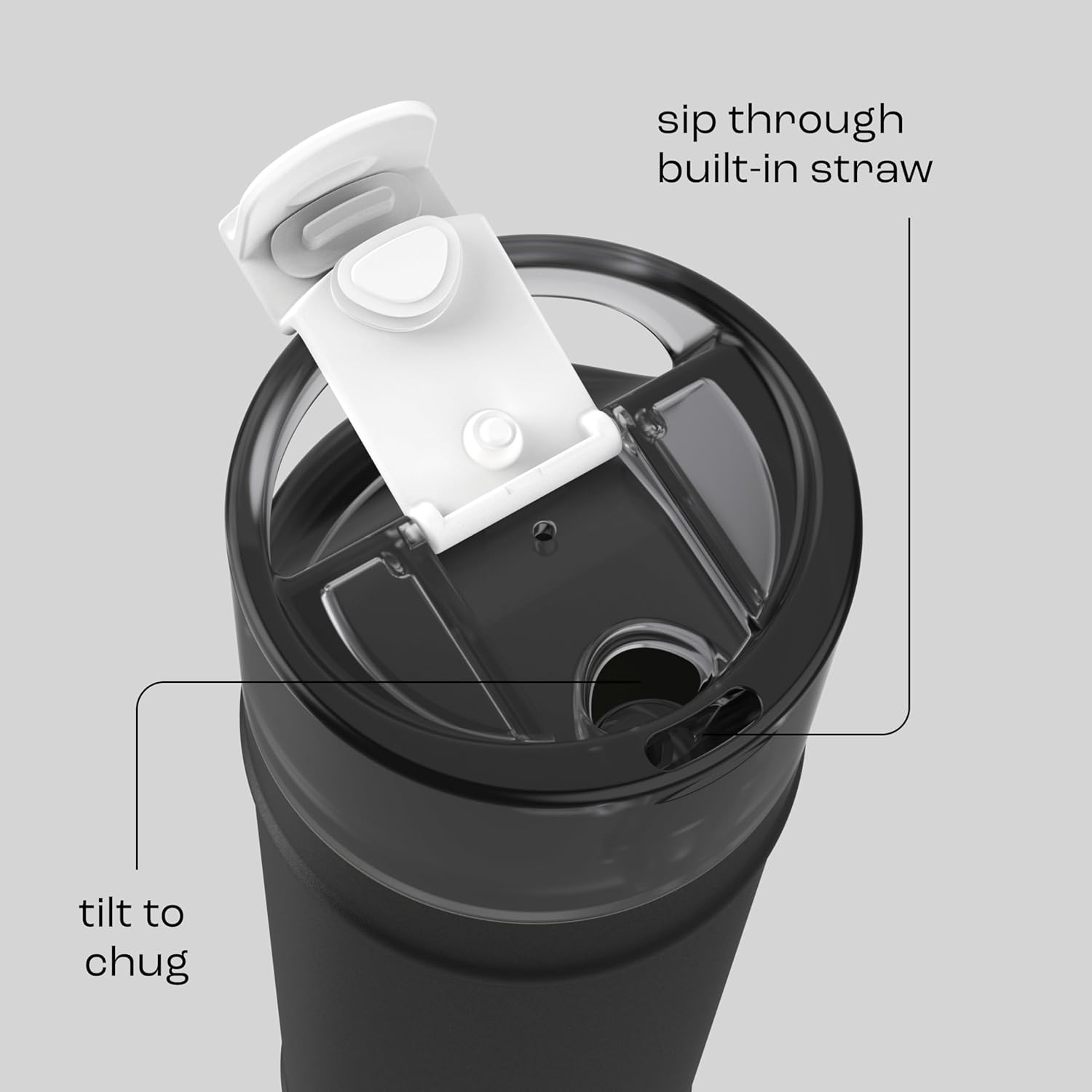 bubba 24 oz Dualsip Insulated Stainless Steel Water Bottle with Straw - Reusable, Leakproof, Lightweight, Dishwasher Safe, Lead-Free and BPA-Free, Office Siren - Image 3