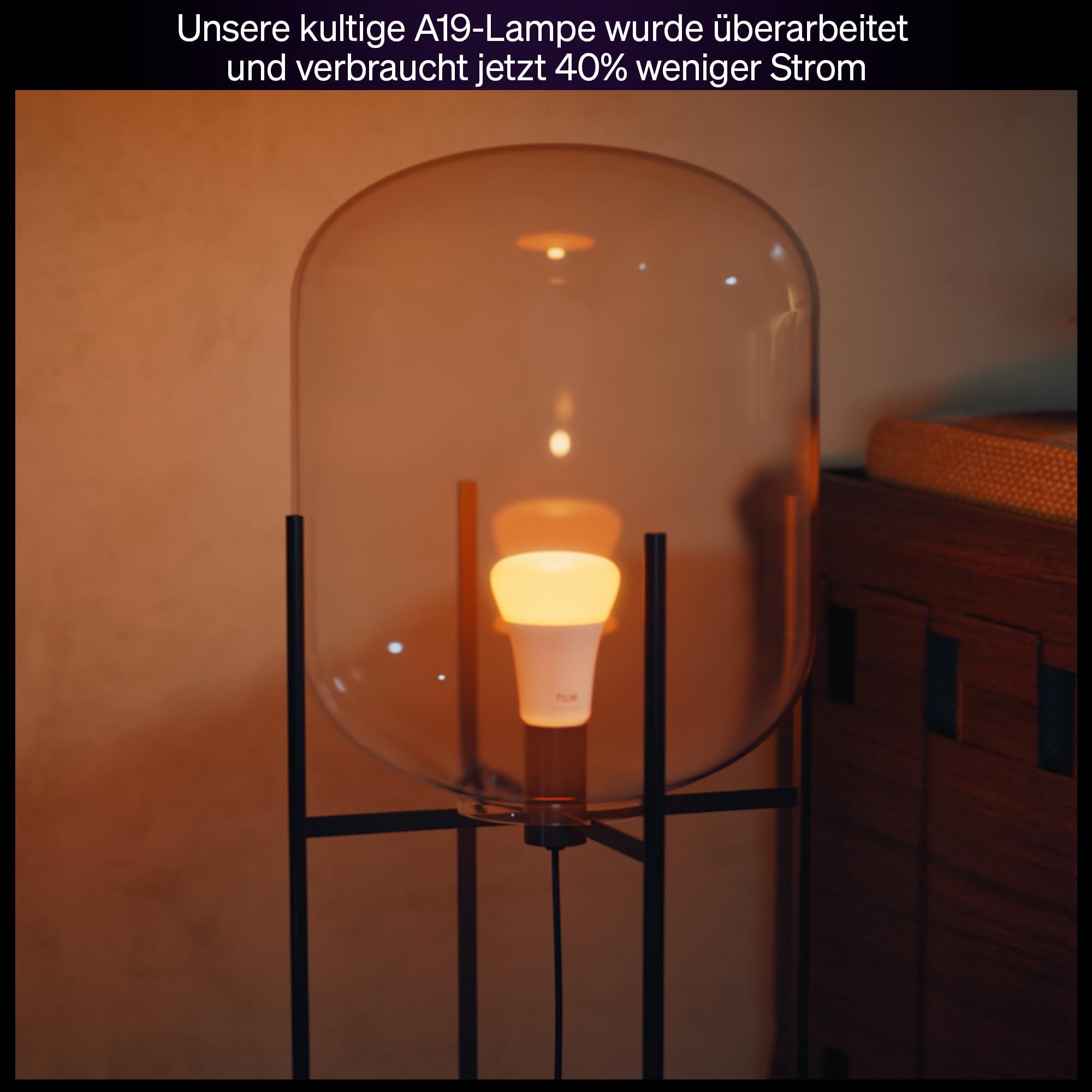 Philips Hue Smart LED A60 Lampe, Weiß und Color Ambiance, E27 Fassung, 6W, Vollspektrumlicht 10000K-20000K, 810 Lumen, dimmbar, kompatibel mit Alexa, Google Assistant und Apple Home, 3er Pack