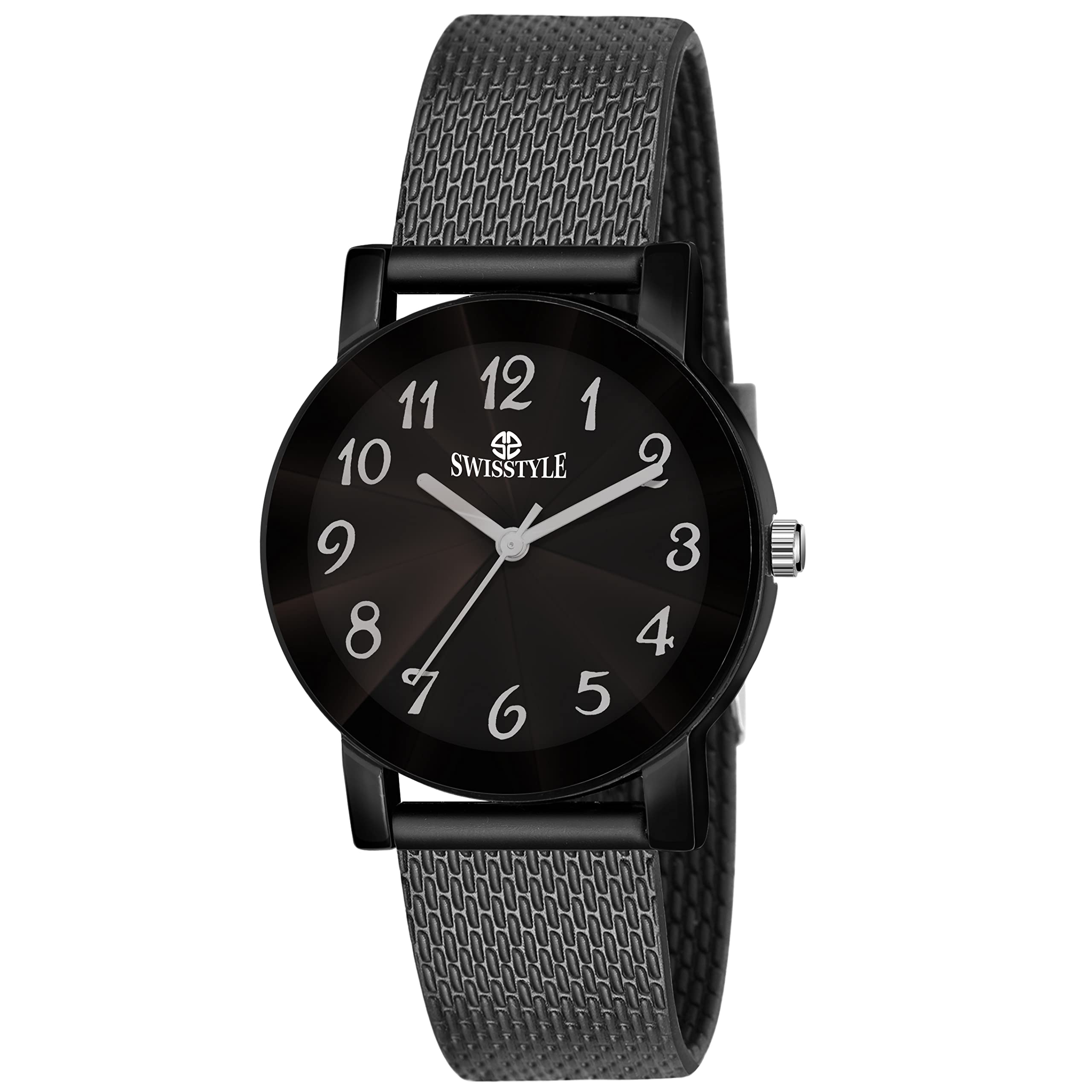 SWISSTYLE Plastic Women Charming Ladies Analog Watch-Ss-Lr102-Blk-Blk,Dial-Black, Band-Black (B077HVM882) Amazon Price History, Amazon Price Tracker
