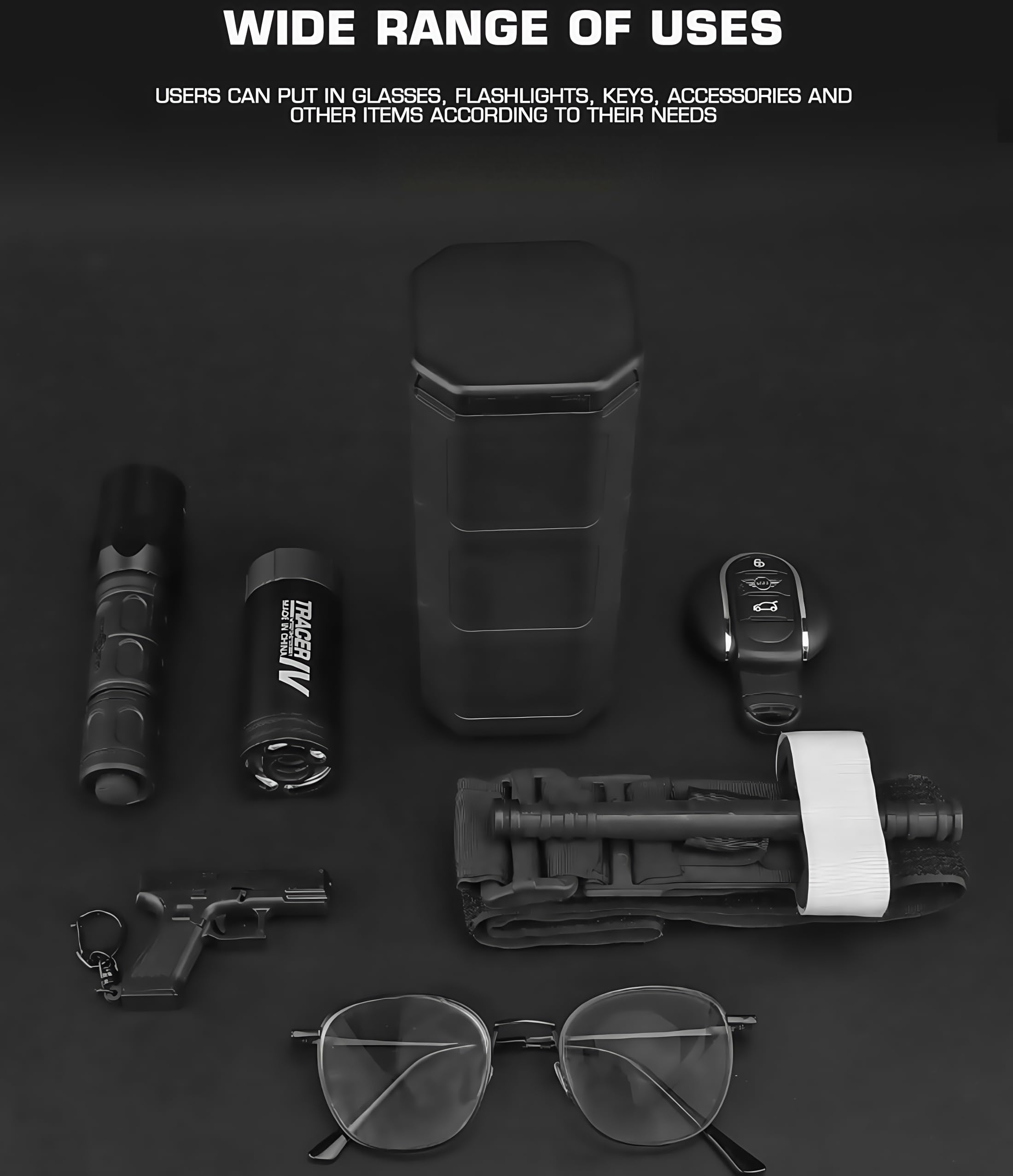 Peminkoo Estuche de Seguridad táctico rígido hermético con Espuma para Guardar Gafas, Accesorios portátiles para Paintball