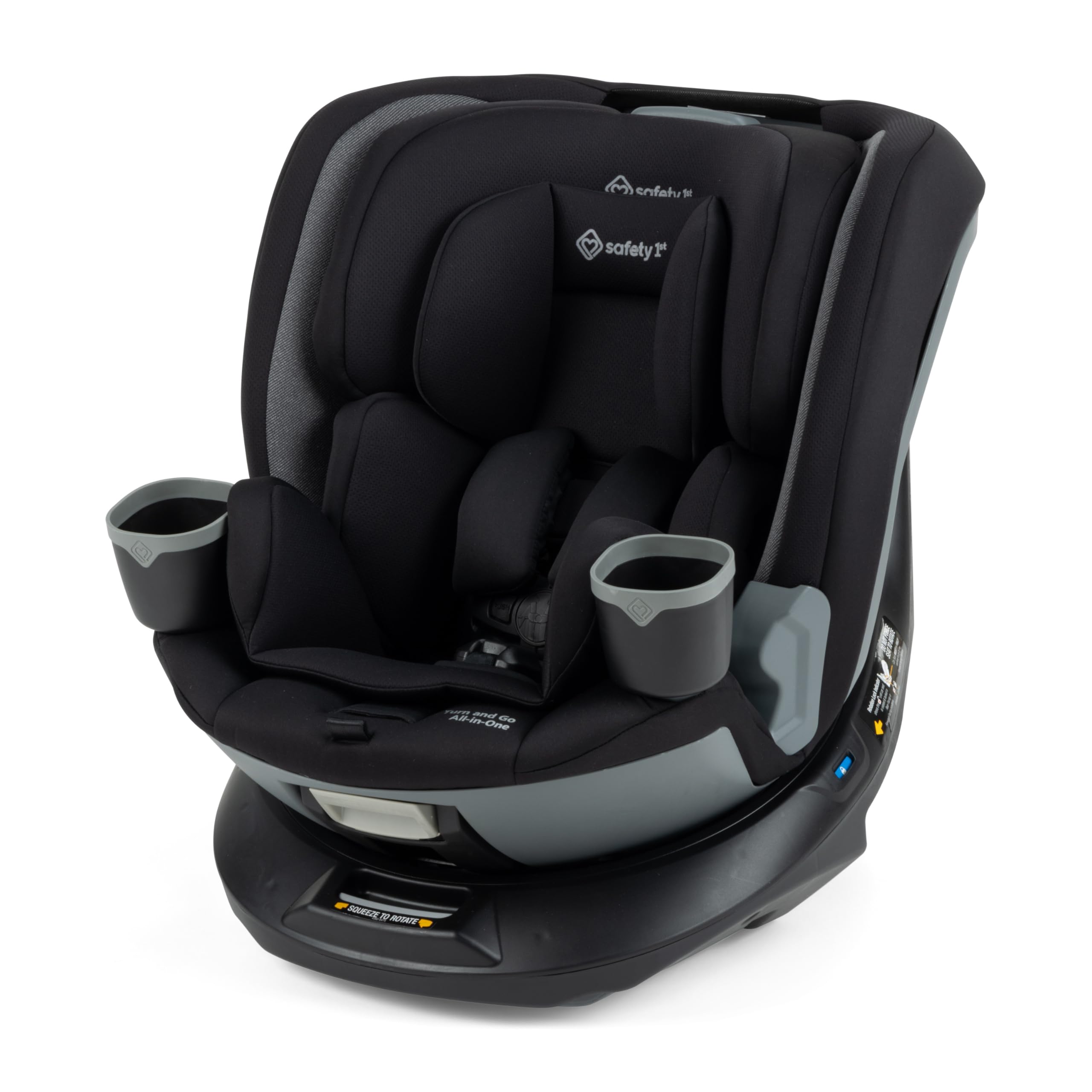 Safety 1ˢᵗ® Turn and Go 360° Rotating All-in-One Convertible Car Seat, Black Beauty