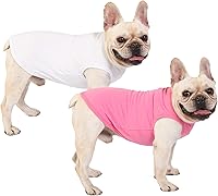 Vista 18 de Camisas ligeras para perros, ropa de algodón fresca para chihuahuas para perritos pequeños extra, ropa transpirable para el sol para perritos Blanco
