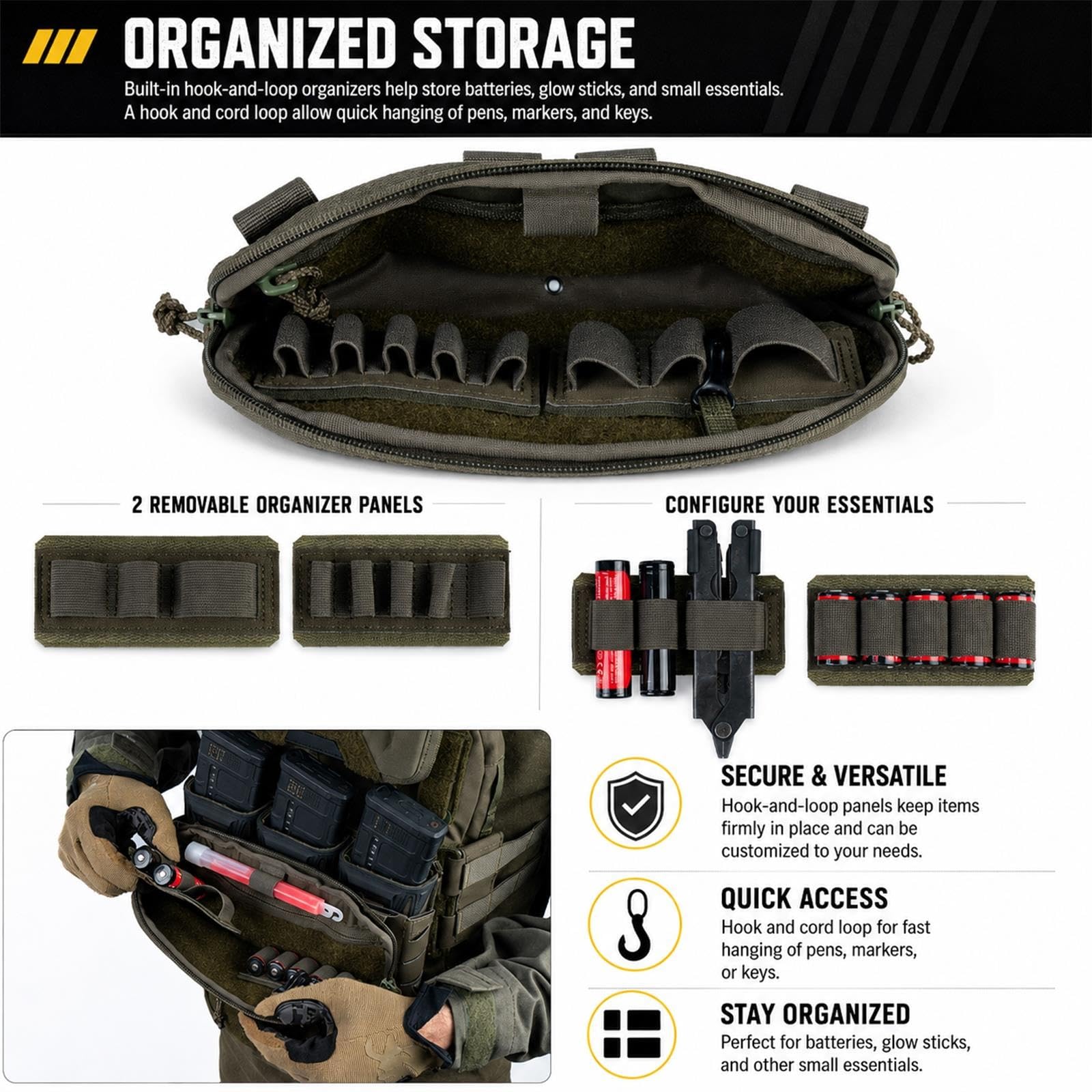 Tasca Tripla Caricatore 556 Organizer Admin MOLLE Set