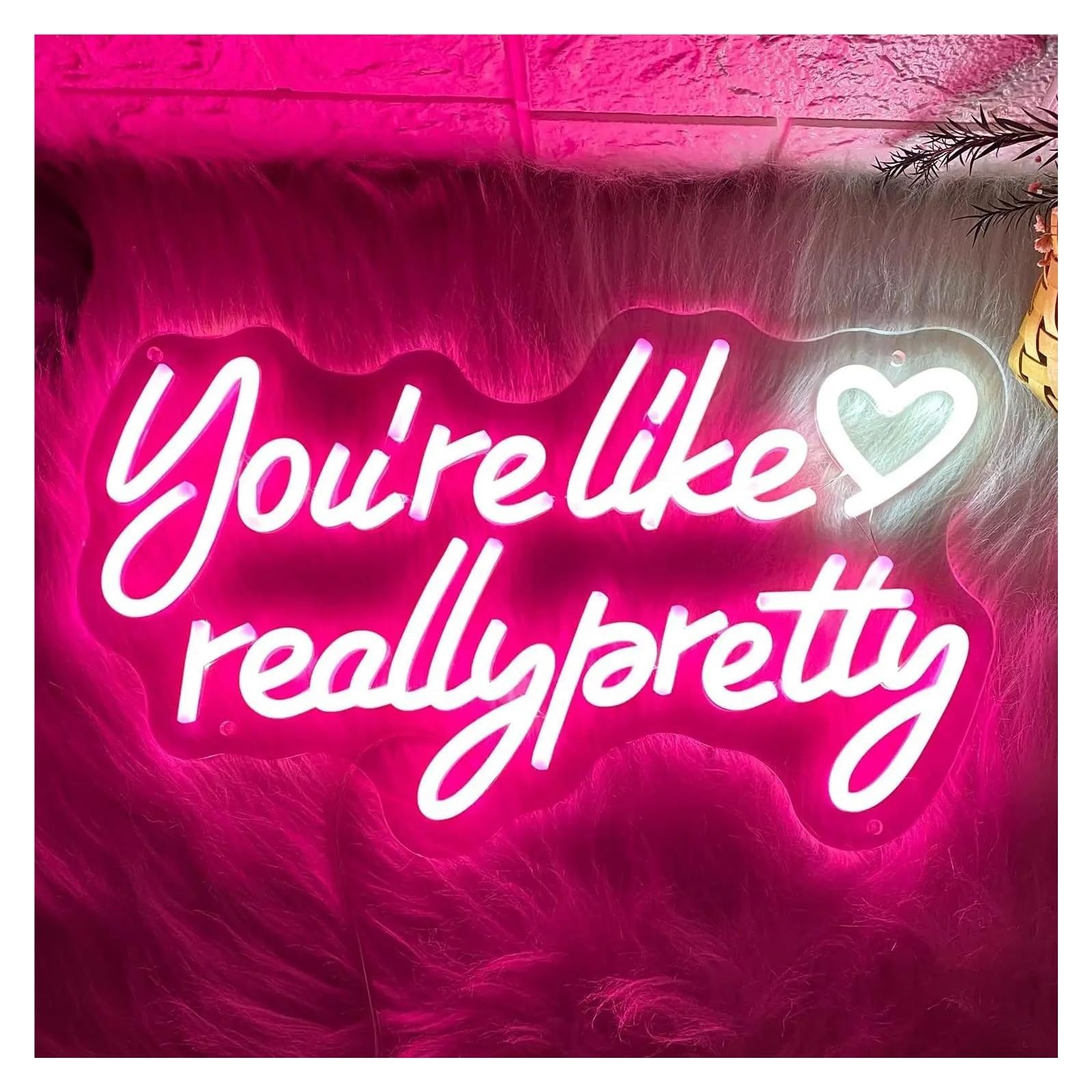 LEMST Signs Lamp You're Like Really Pretty Neon Signs Light Dimmable USB Powered for Wedding Engagement Birthday Party Wall Decor 40cmx25cm