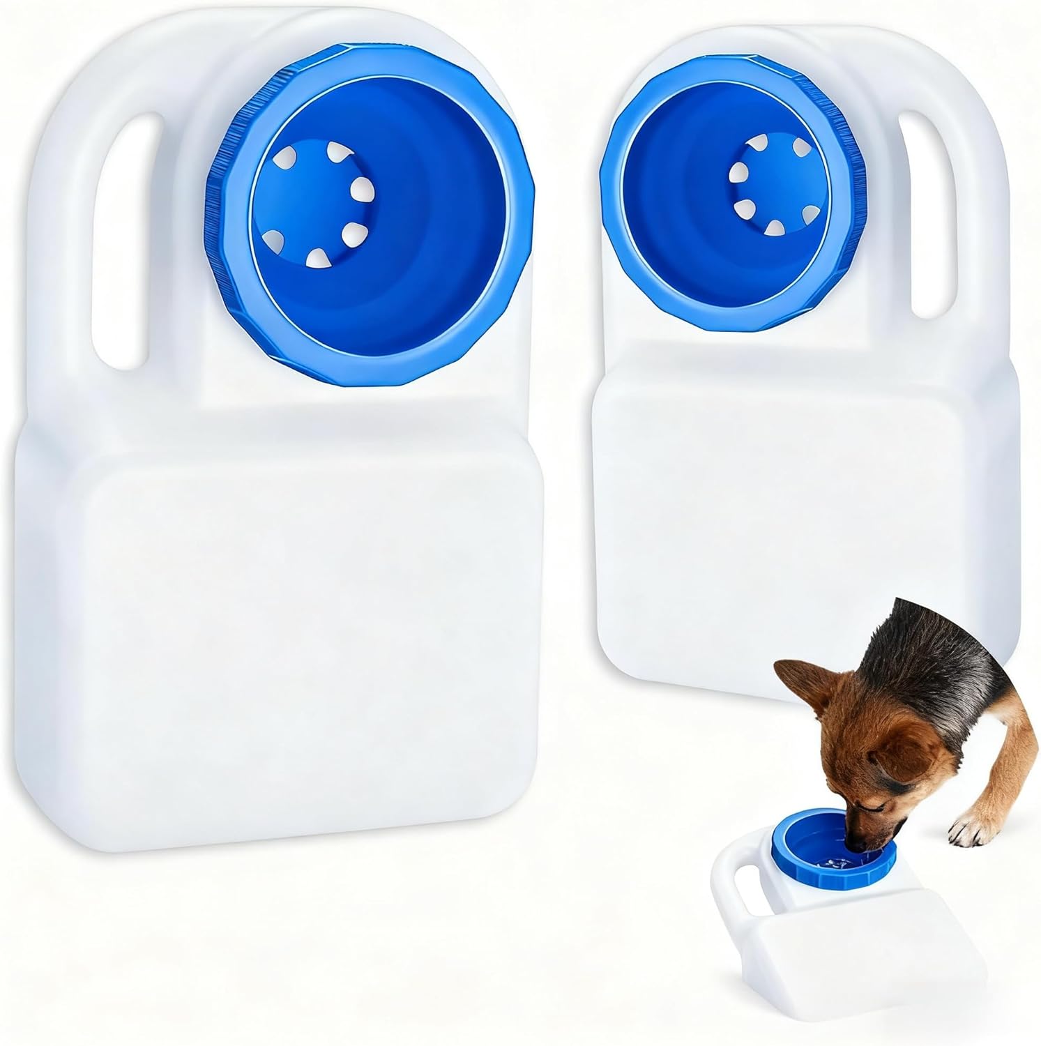 2-Pack Portable Dog Water Bowls for Travel – No Spill, 3 Quart