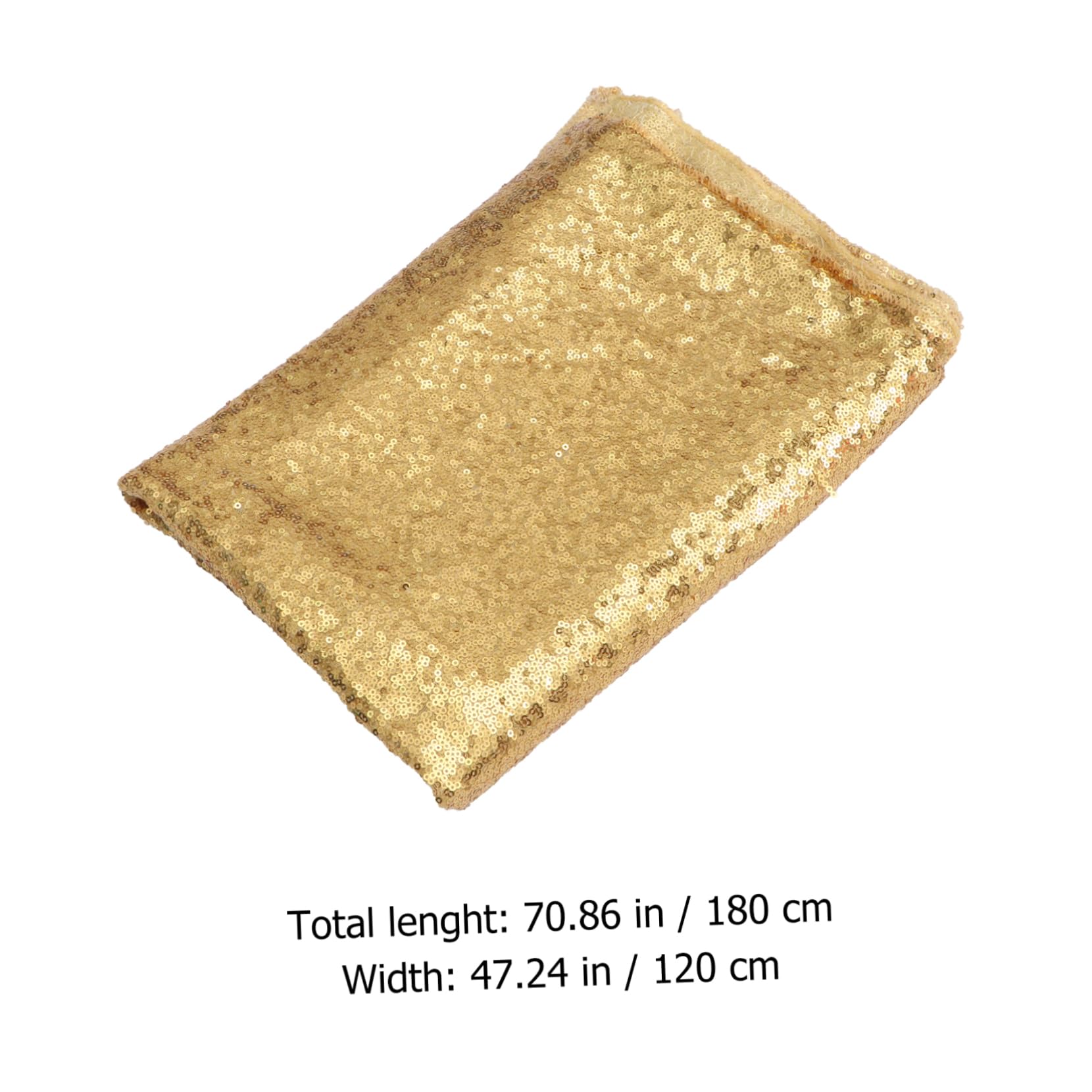 Fondale Fotografico a Paillettes Oro 1, 2x1, 8m per Feste | Tessuto Finitura Scintillante, per Matrimonio e Capodanno, Adatto a Scena Natalizia