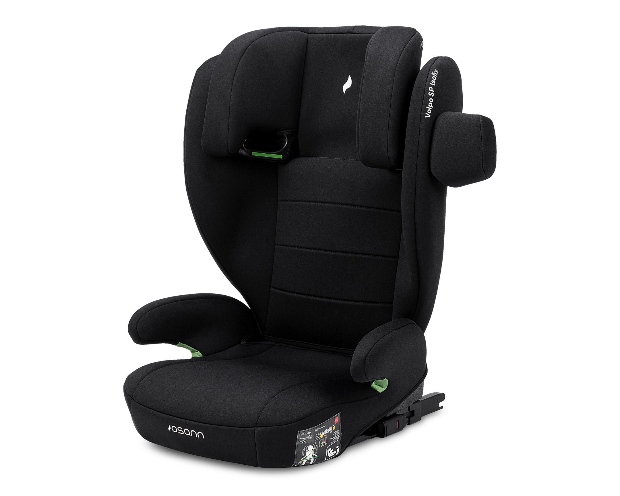 OSANN - Fotelik samochodowy Volpo SP Isofix i-Size - 100-150 cm - 3 do 12 lat - Grupa 3 - Szary, z wygodnymi podłokietnikami, Wysokości 12 pozycji, Przodem do kierunku jazdy,