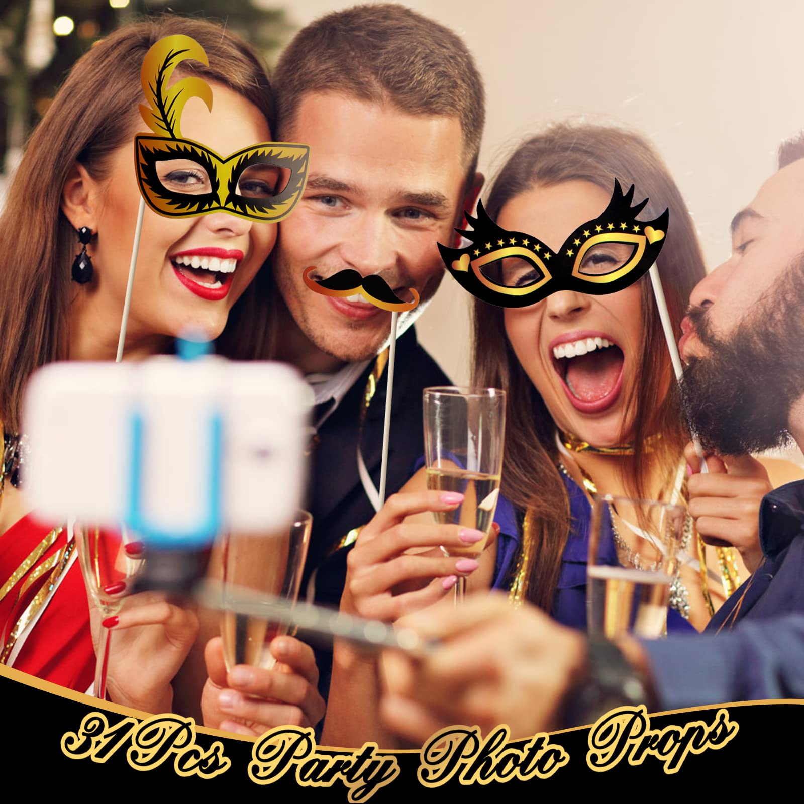 Bczhieulw 30 Pièces Accessoire Photobooth Pour Mariage Et Anniversaire - Deco Fête, Décoration De Célébration