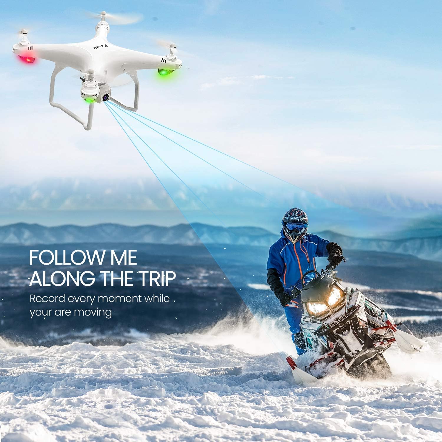 Potensic D58 FPV Drone with 2K Camera for Adults, 5G WiFi HD Live Video, GPS Auto Return, RC Quadcopter for Beginners, Portable Case, 2 Batteries, Follow Me, Tap Fly, Altitude Hold, Expert-Upgraded