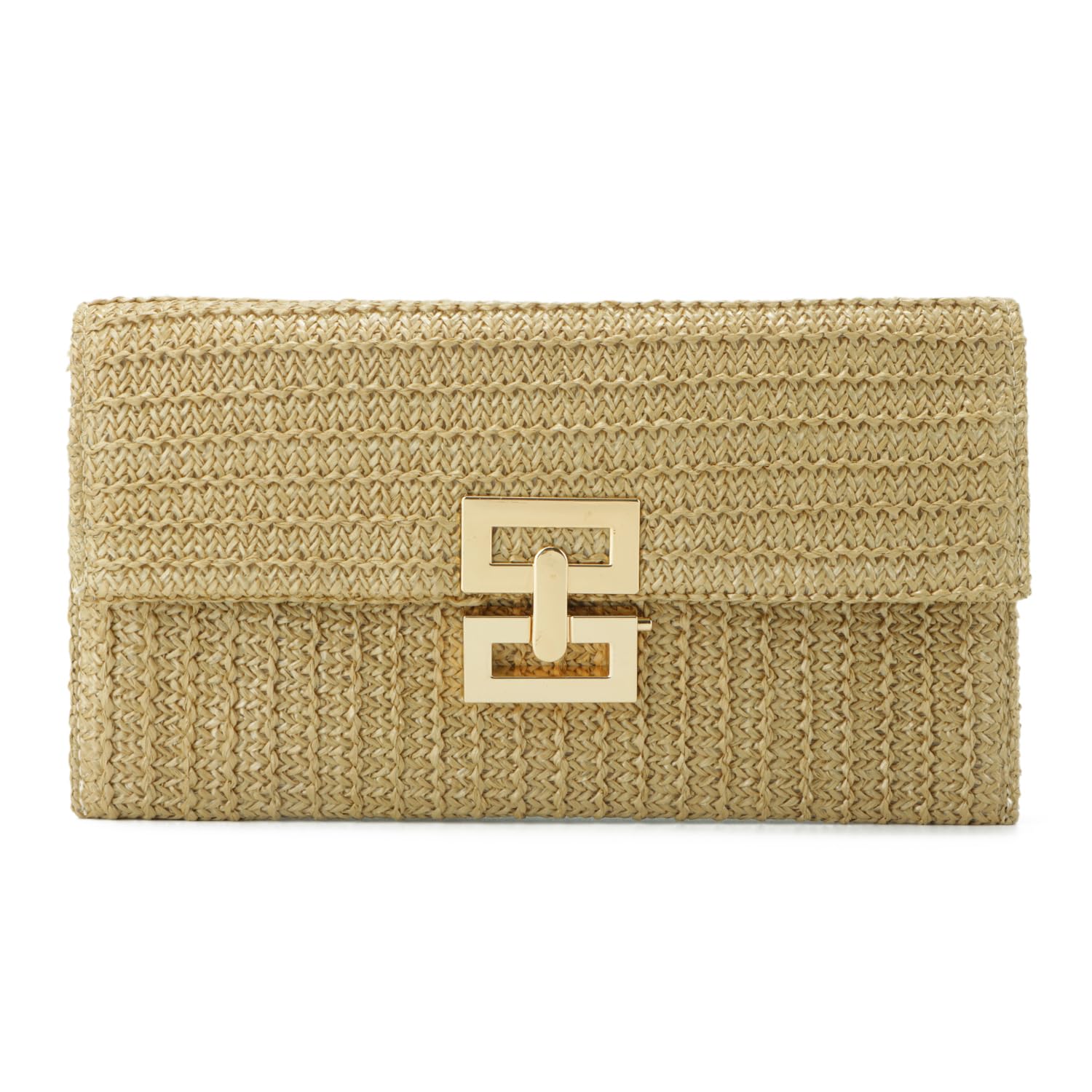 KUANG! Straw Clutch Purse for Women Beach Woven Bag Envelope Evening Clutch Straw Handbag