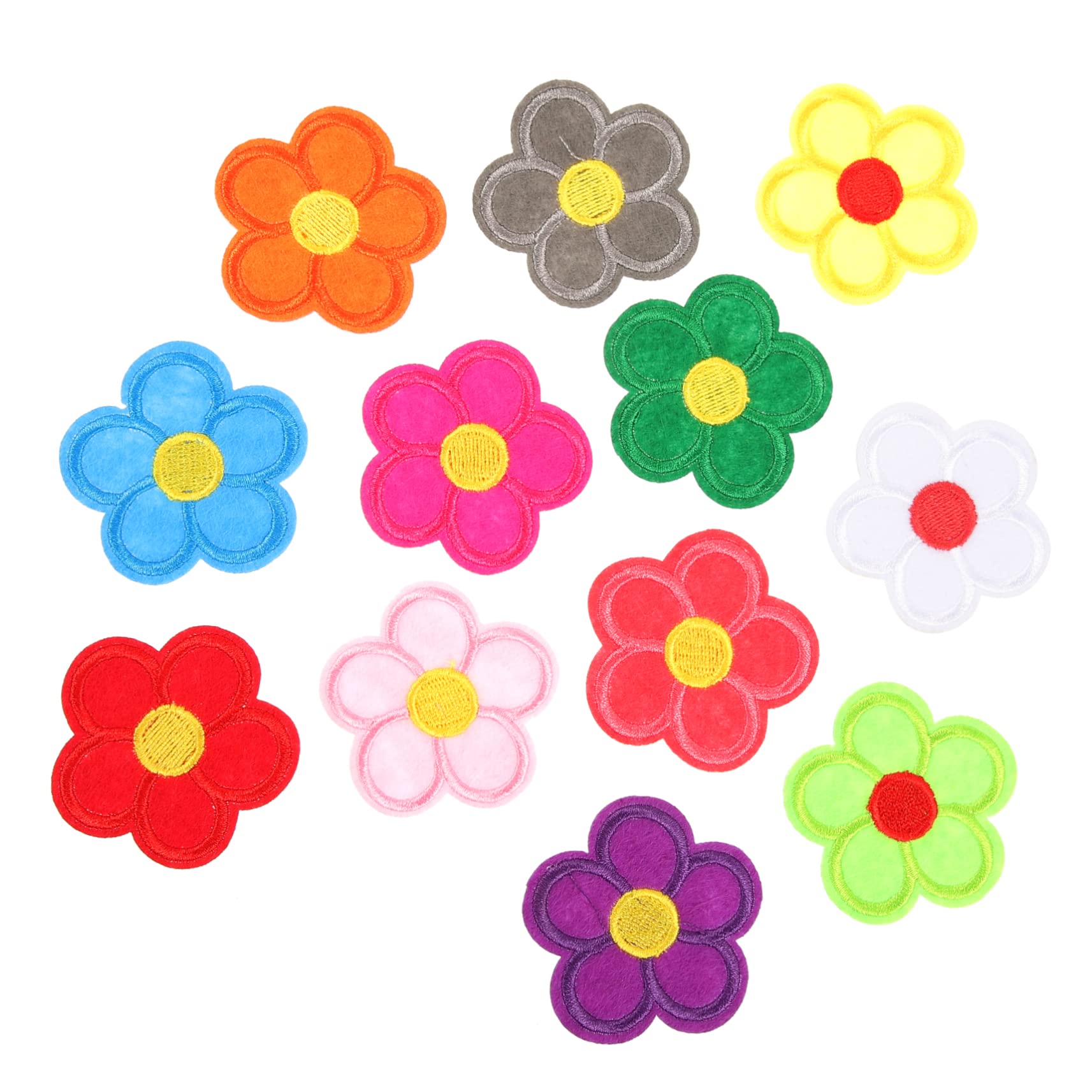 Adornos para Ropa, Parches Bordados de Tela Flores, 60 Parches for Reparar y Decorar