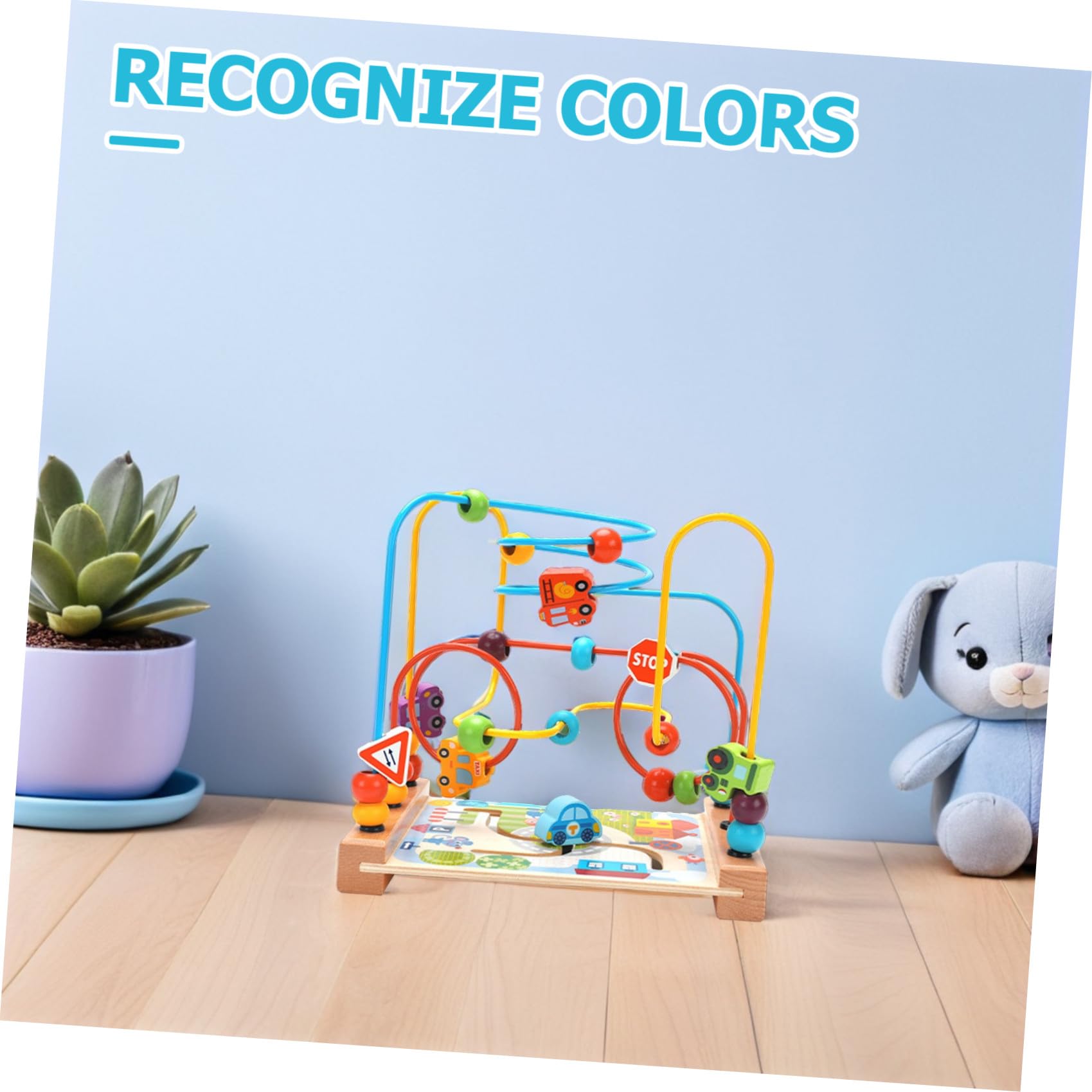 Gatuida Laberinto de Cuentas Oceánicas Educativo para Niños, Juguete Montessori de Material Sintético, Forma Redonda, Mejora Imaginación y Cognición Infantil