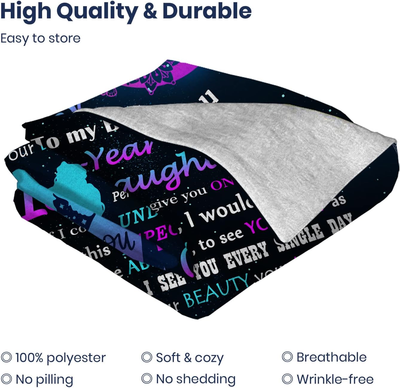 18th Birthday Gifts for Girls, 18 Year Old Girl Birthday Gifts | 18th Birthday Gifts,18th Birthday Decorations for Girls, 18 Year Old Daughter Throw Blanket 60"X50", Daughter Gifts from Mom