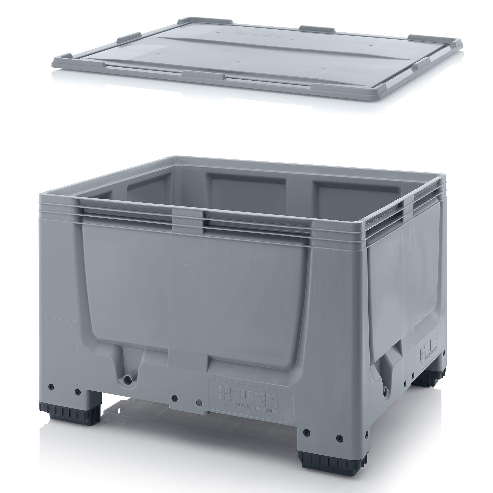 1 x Auer Big Box 120 x 100 x 79 z pokrywką, duże pudełko na palety, 120 x 100 cm, duże pudełko na palety, duże pudełko