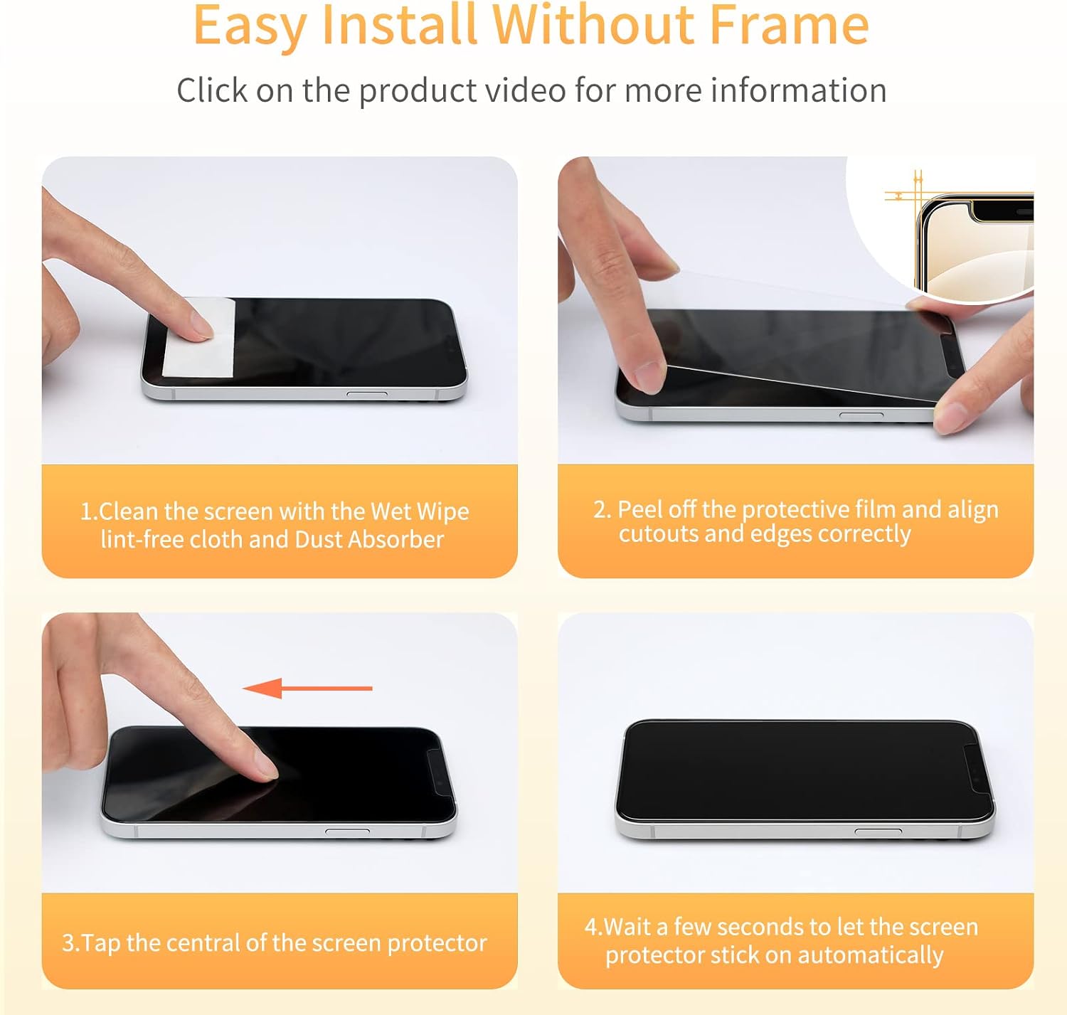 UNBREAKcable Screen Protector for iPhone 12 iPhone 12 Pro 6.1" 2 Pack - Double Defence Series 9H Hardness HD Tempered Glass Screen Protector for iPhone 12 Pro/ 12 [Not Inclueded Installation Frame]