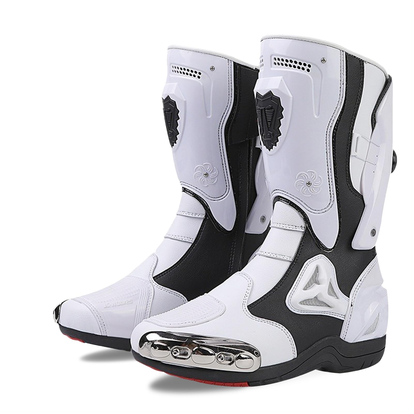 Motorradstiefel Herren und Damen - Motorrad ergonomisch Wasserdicht Stiefel Tourenstiefel Schuhe Männer Leder mit Motorradschuhe aufgesetzten Hartschalenprotektoren