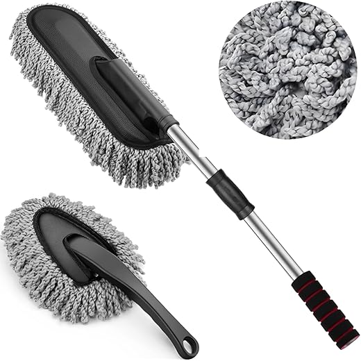 Car Duster + Ceramic Wax Infused - 2 pcs Black Set