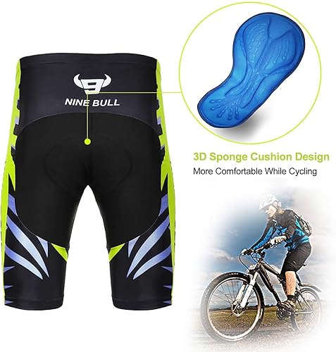 Miniatura 4 de Conjunto de camiseta de ciclismo para hombre, camiseta reflectante de secado rápido y pantalones cortos de ciclismo acolchados 3D, Spqx-2