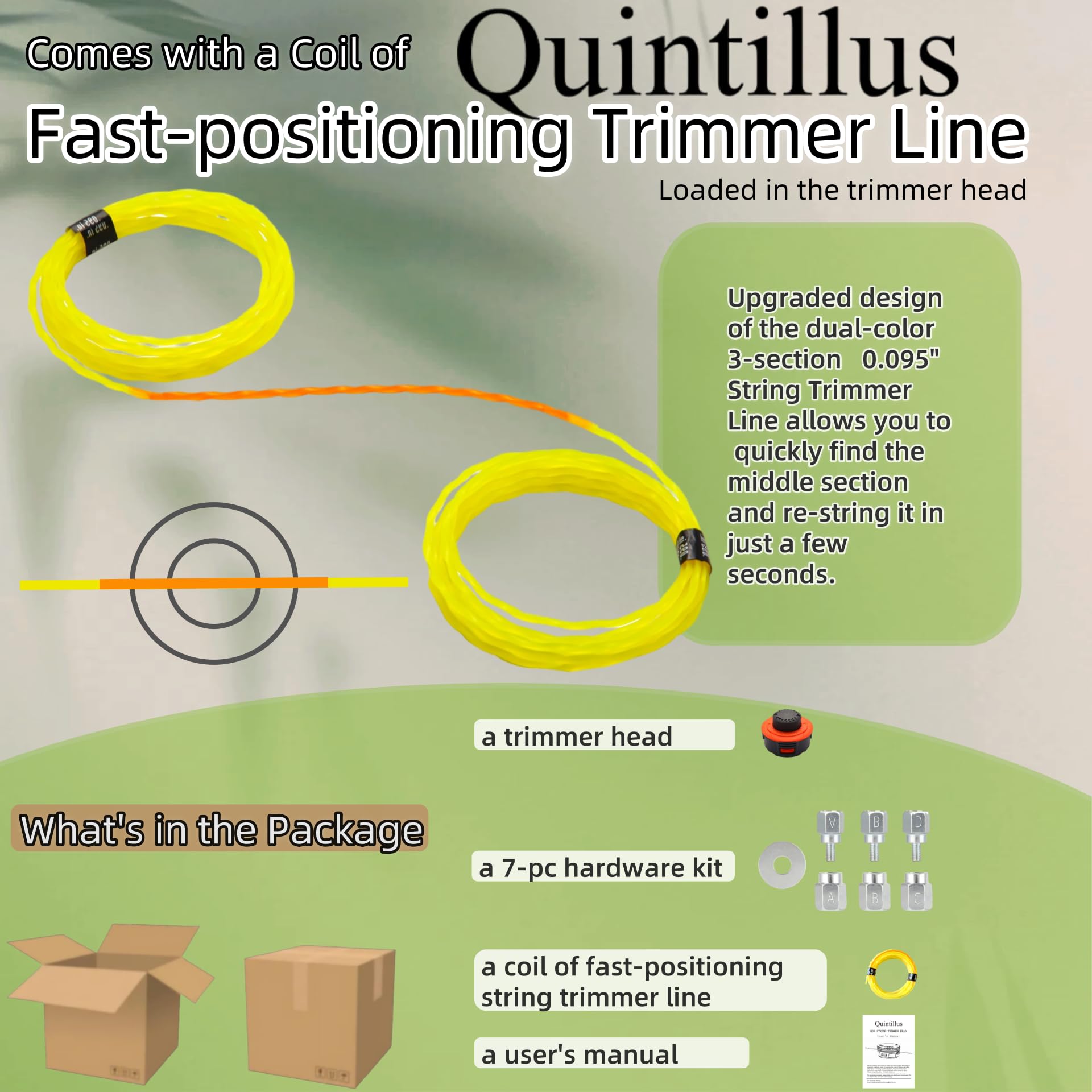 Quintillus H02 - Cabezal de corte de hilo (amarillo)