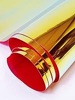 Vista 1 de Tela metálica de calibre 12 transparente con holograma de vinilo de plástico de 38 pulgadas de ancho vendido por The Yard (rojo)