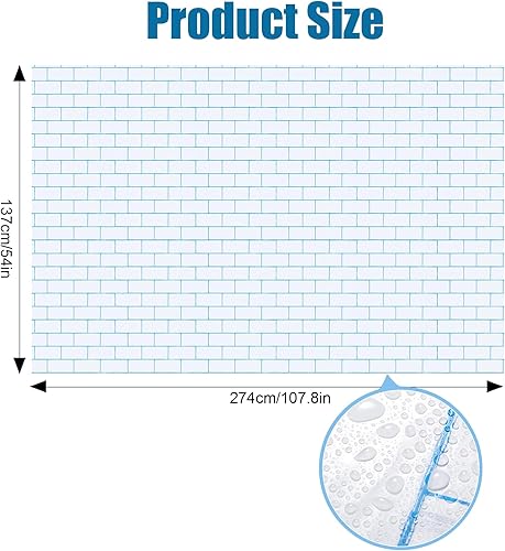 Vista 36 de Chuangdi 2 piezas de telón de fondo de pared de piedra de 4.5 x 9 pies, cortinas de pared de piedra para puerta, mantel extraíble para fotos