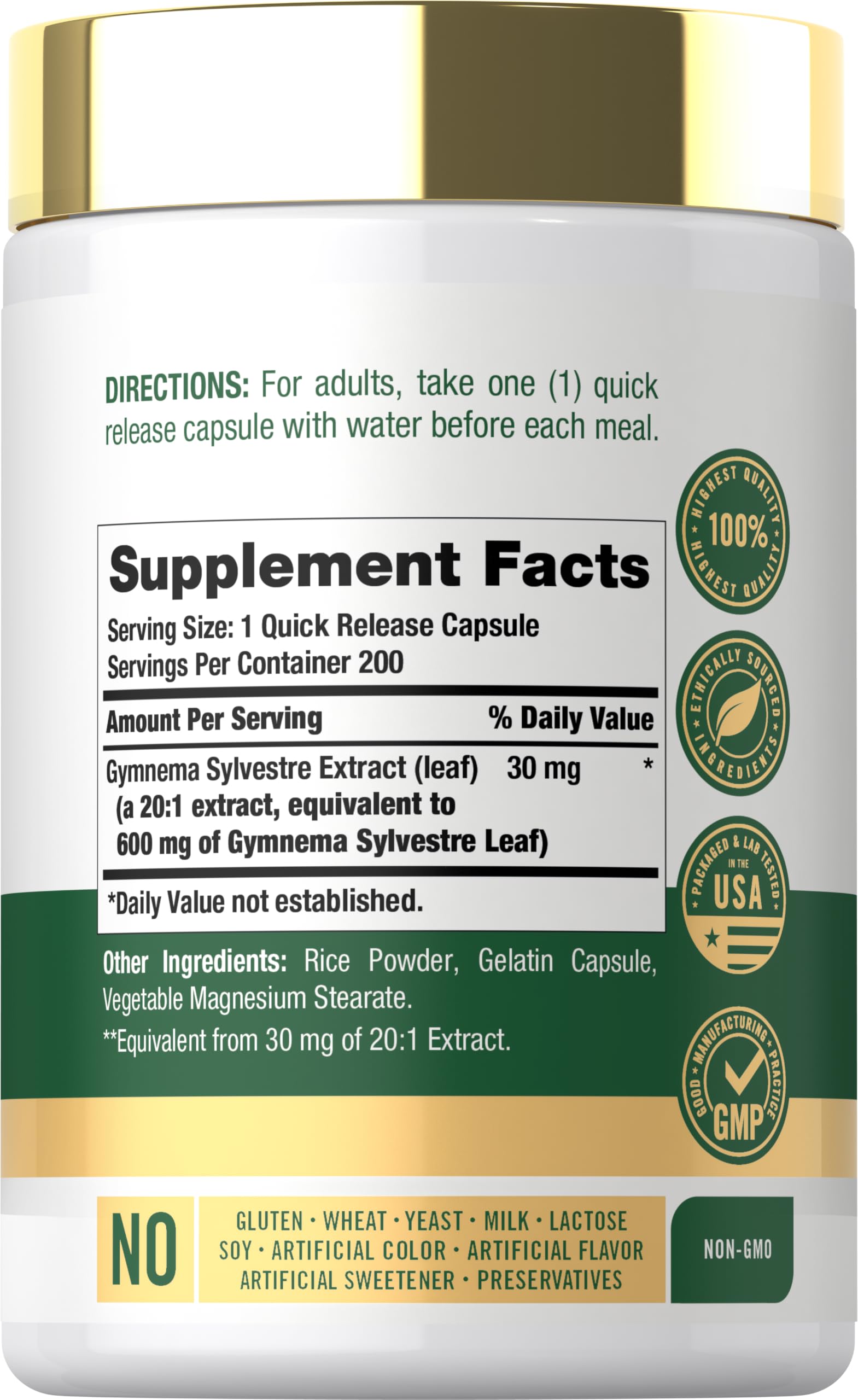 Carlyle Gymnema Sylvestre Capsules | 200 Count — Amazon image 2