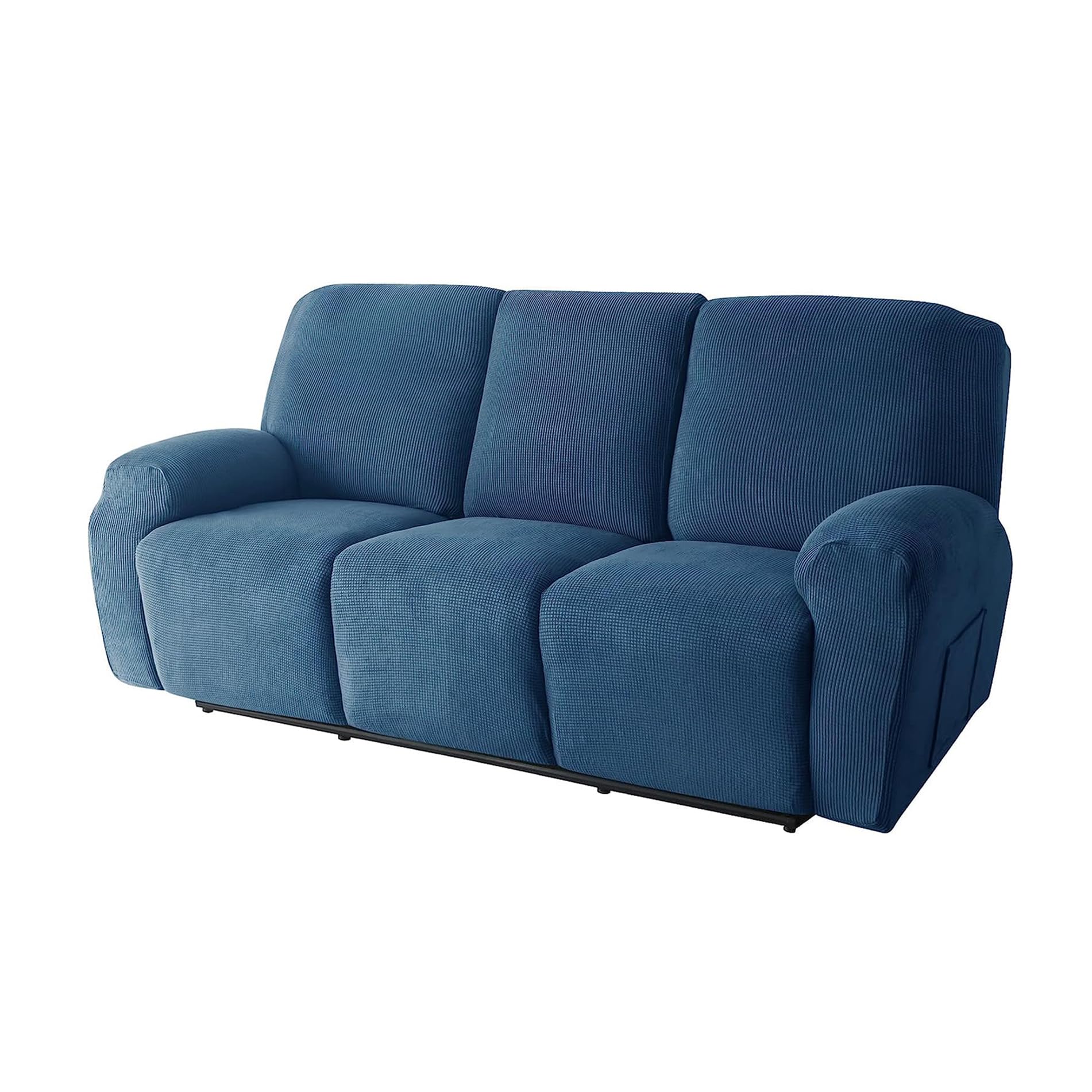 Funda de Sillón Relax Elástica Jacquard 1 2 3 Plazas Fundas de Sofá Reclinables Cubre Sofá Completo Cubiertas Protector para Sillón Reclinable Antideslizante (Zafiro,3 Plazas)