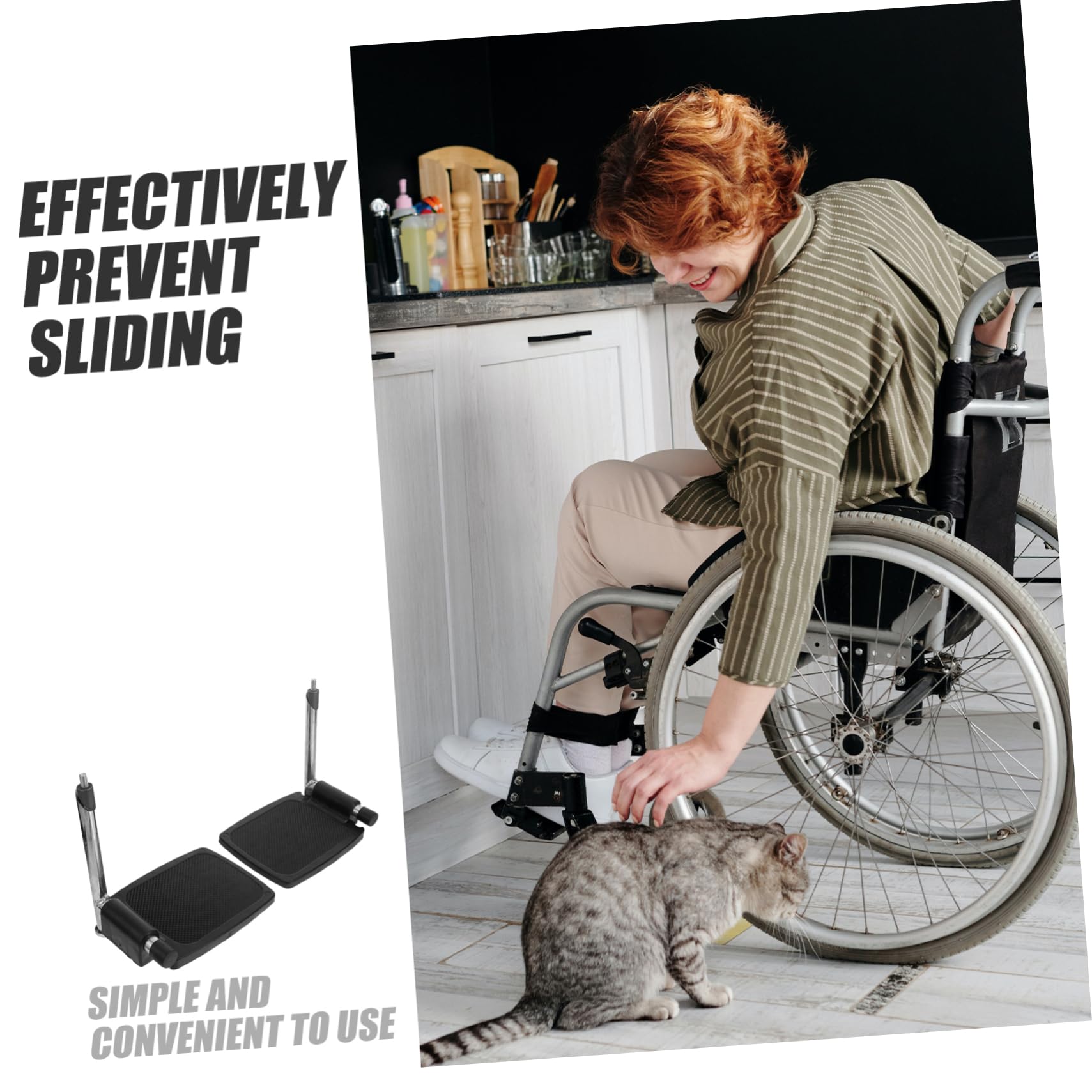 Veemoon Reposapiés Para Silla De Ruedas De Reemplazo Pareja De Pedales Metálicos De Aluminio Soporte Uso Para Silla De Ruedas Interiores