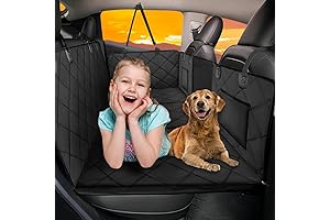 Backseat Pet Hammock-Large Pet Car Seat Cover Hard Bottom