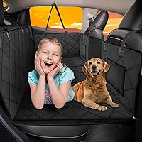 ROUWINNE Dog Backseat Extender - Hard Bottom 420lbs Capacity, Waterproof Pet Hammock with Large Space for Cars, SUVs, Trucks