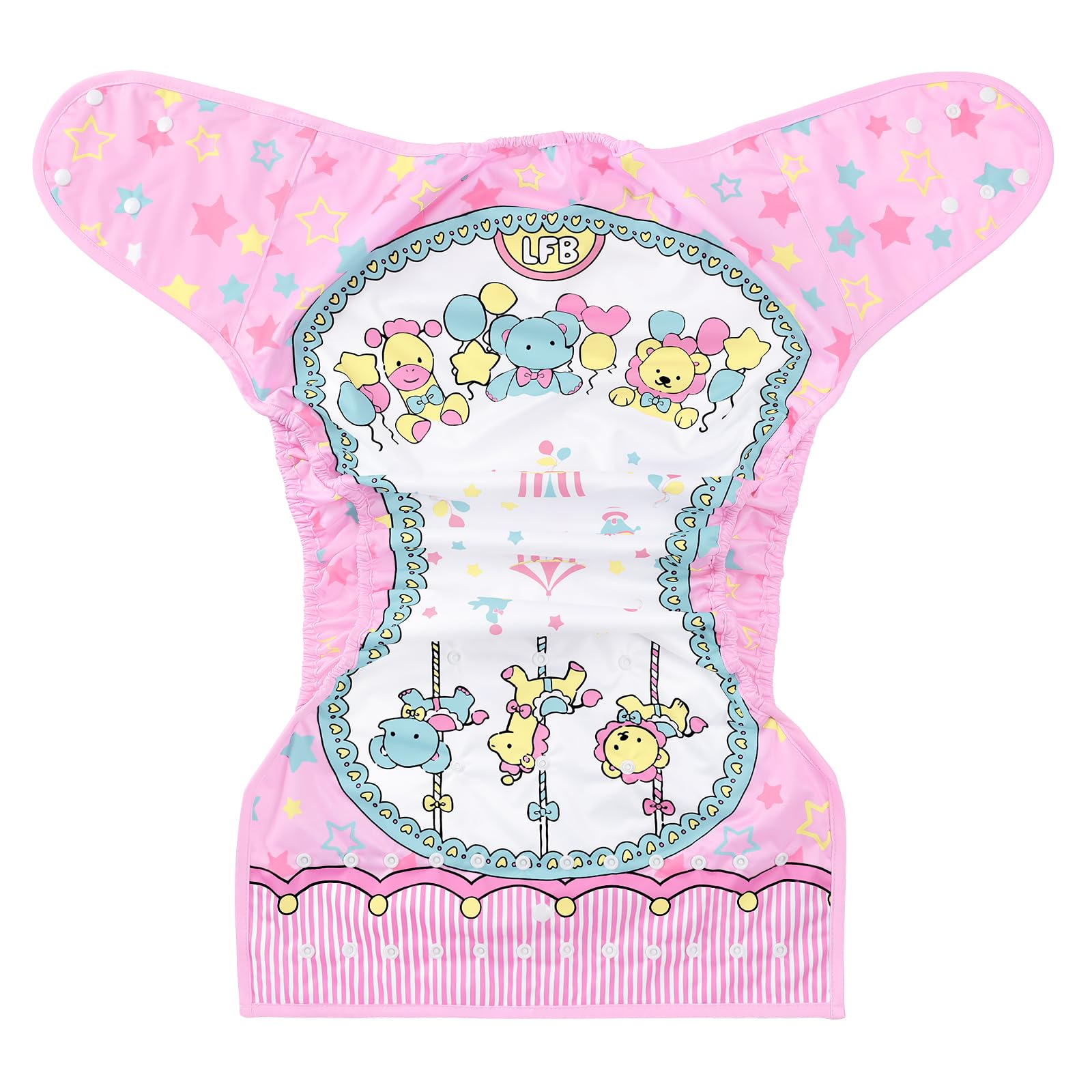 Littleforbig Washable Adjustable Reusable Waterproof Cloth Adult Diaper Wrap Cover One Size - Little Circus