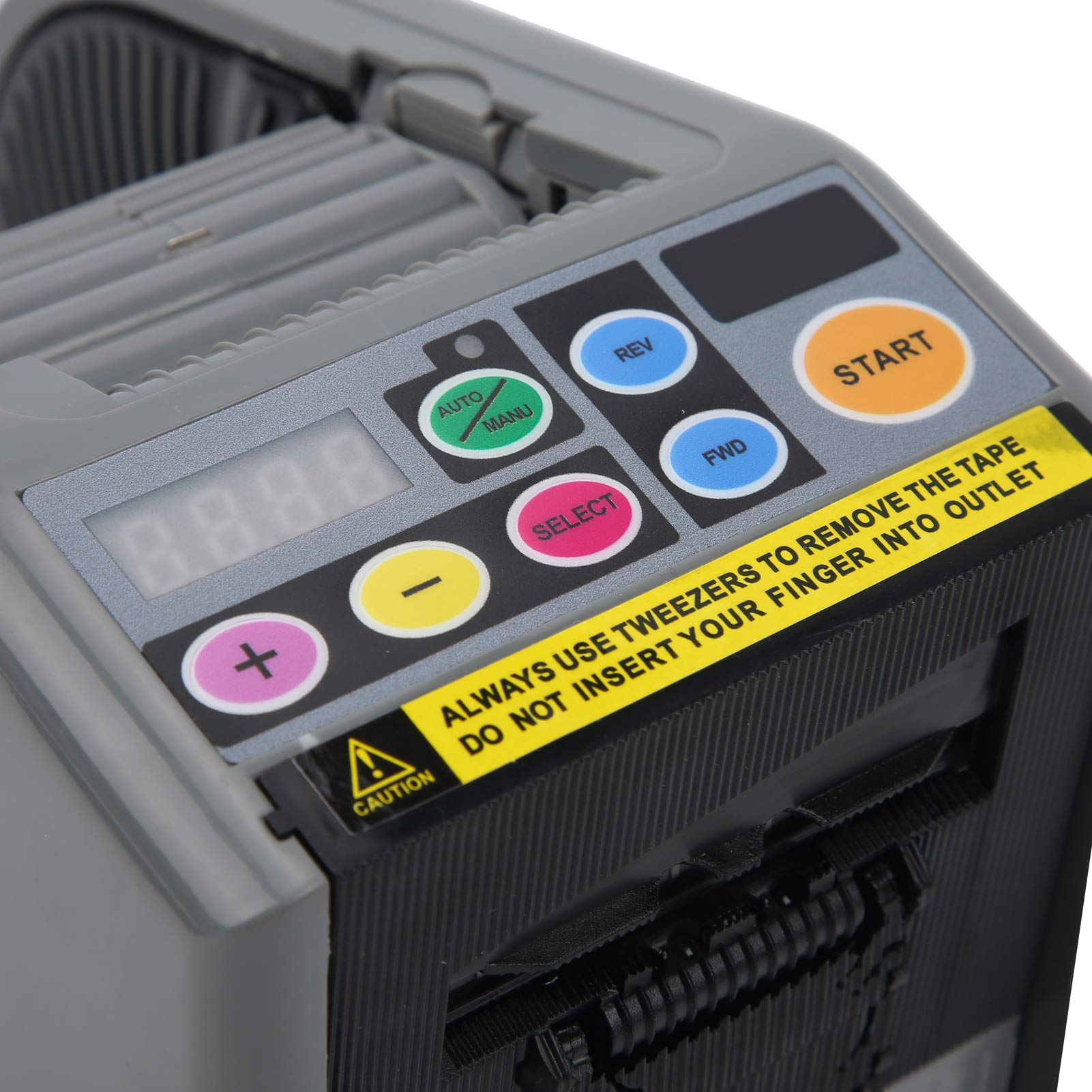 Dispensador de Cinta Eléctrica Máquina de Corte de Adhesivo de Doble Cara Mesa Ajustable Manual/automática JXD-60 Negro 5~999 Mm para Película Protectora Adhesivo de Doble Cara (Enchufe UE 220V CA)