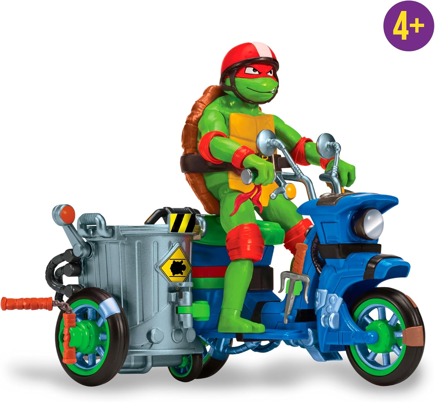 Giochi Preziosi Ninja Turtles 2023 Change of Chaos - Motorcycle with Combat Function and Raphael Character Included - Compatible with All Basic Characters - For Kids Ages 4+