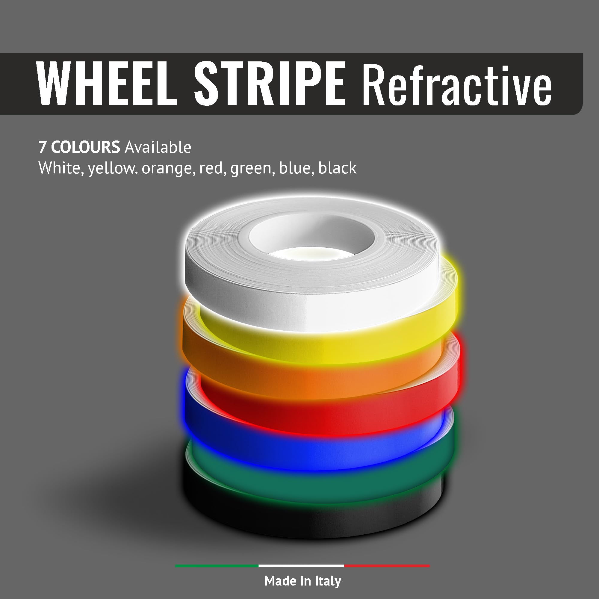 Strisce Adesive Rifrangenti Rosse 7mm x 6m per Cerchi Moto 4R Quattroerre.it