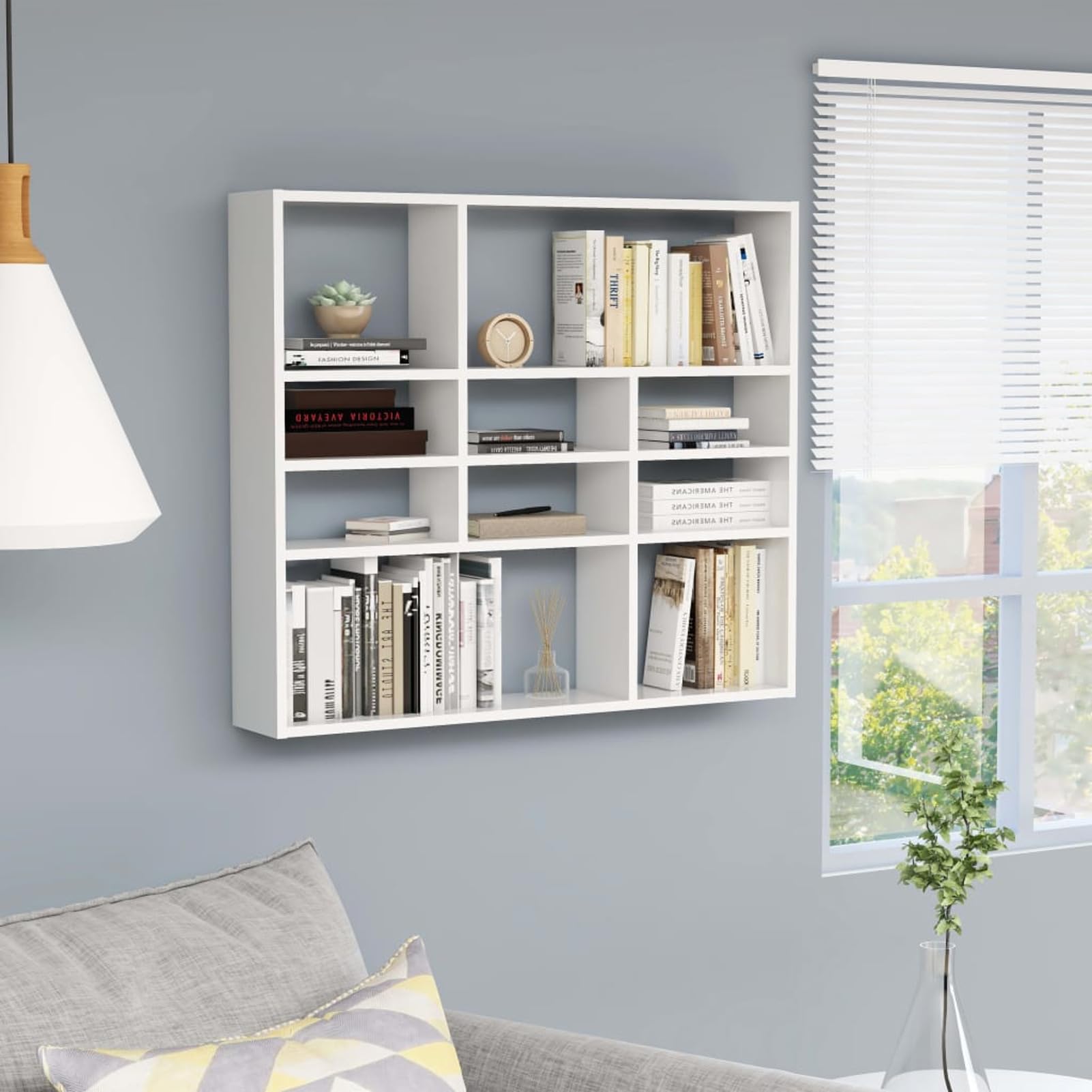 Estantería de Pared, Estanteria Pared, Estanteria Baño, Balda Pared, Baldas Flotantes, Estante Cocina, Baldas Cocina, aglomerado Blanco 90x16x78 cm
