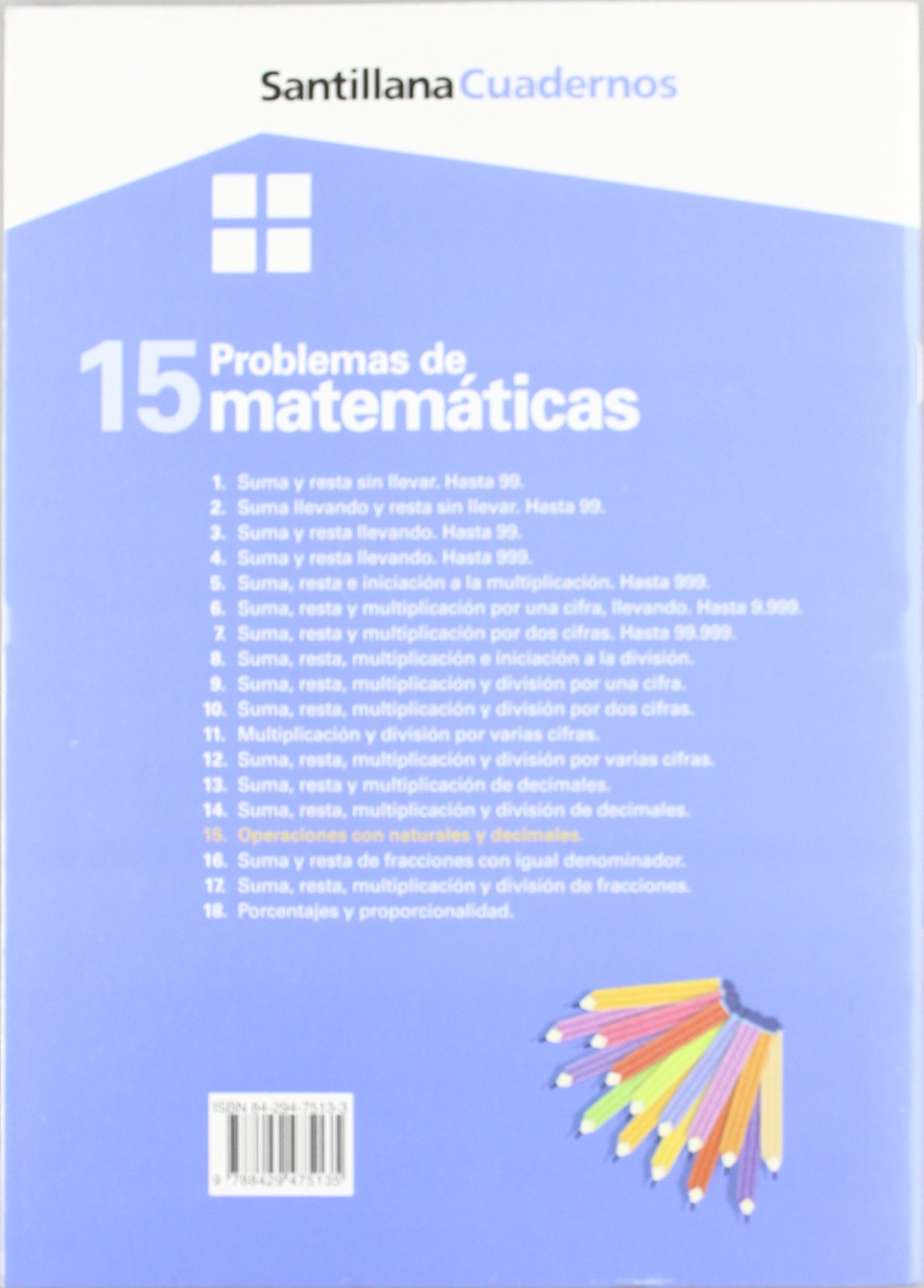 Cuadernos Problemas de Matemáticas 15