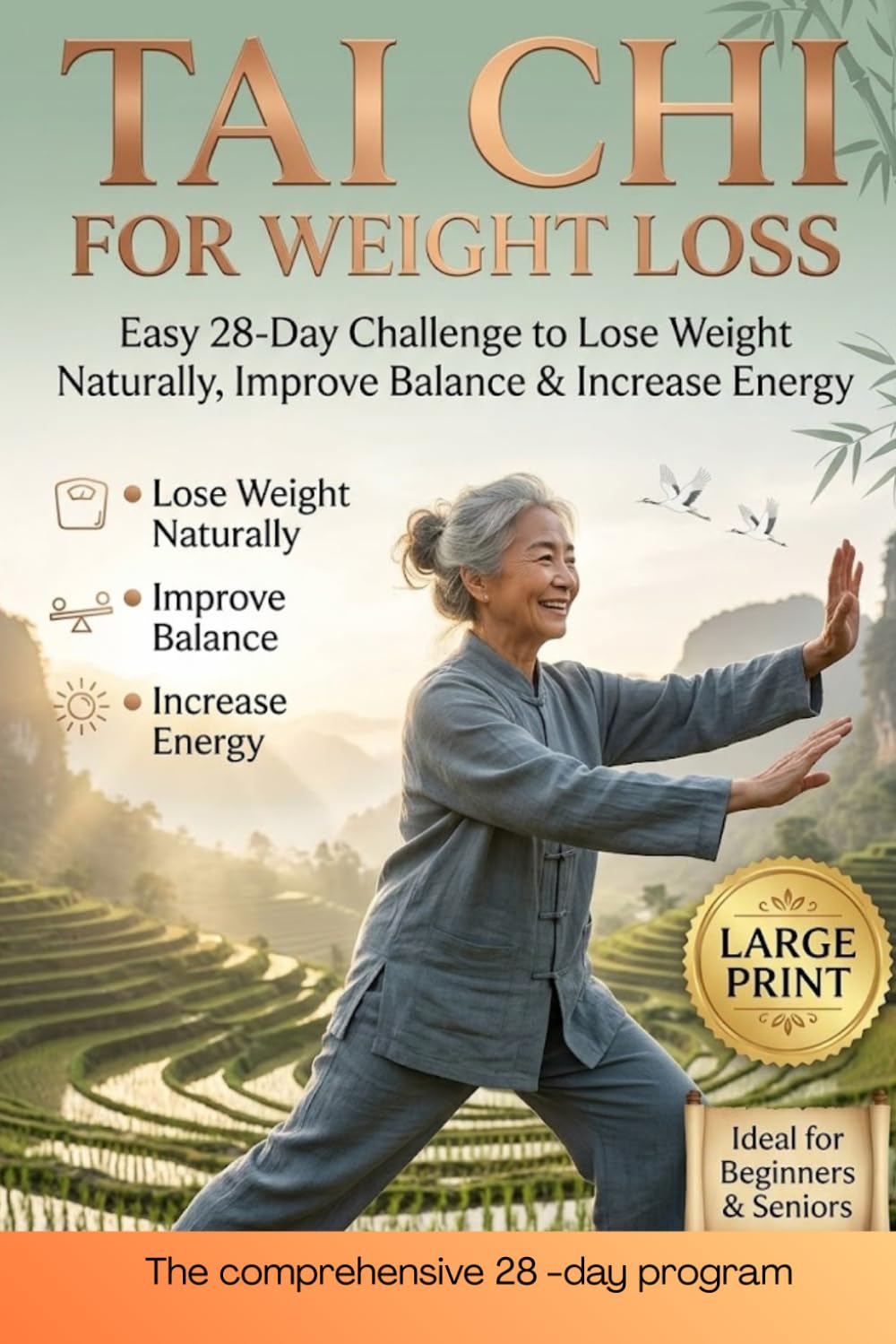 Tai Chi for Weight Loss: Easy 28-Day Challenge to Lose Weight Naturally, Improve Balance & Increase Energy – Ideal for Beginners & Seniors