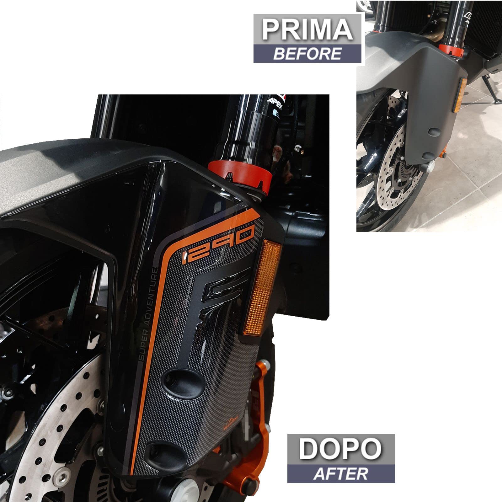 Resin Bike Tank-Aufkleber Für KTM 1290 Super Adventure S 2021 – 3D-Harz, Schutz Vor Kratzern