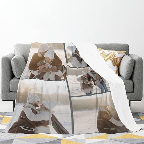 Vista 21 de Manta personalizada con texto fotográfico, manta de imagen personalizada para bebé, madre, padre, adultos, amigos, amantes, regalo personalizado