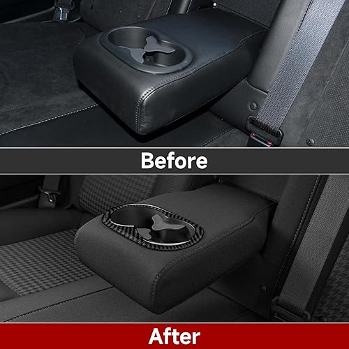 Miniatura 3 de Calcomanías de cubierta para portavasos trasero de coche para Dodge Challenger 2015 2016 2017 2018 2019 2020 2021 2022 2023 Accesorios pegatinas de