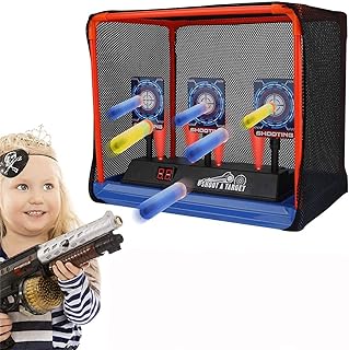 Electric Shooting Target | Automatic Return Electric Target for Shooting Practice,Electronic Scoring Auto Reset Toys, Fun Toys for Kids, Teenagers, and